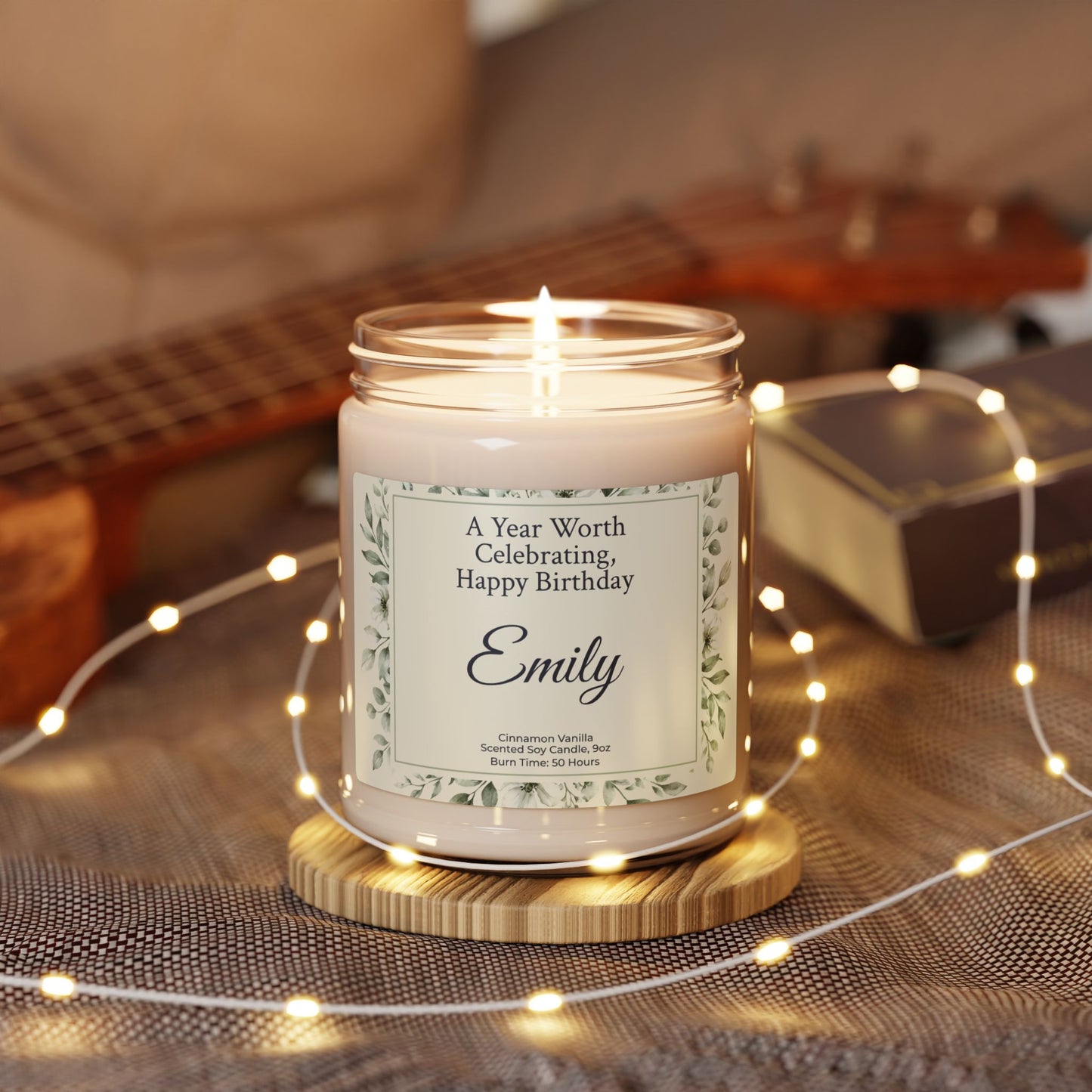 Personalized Name Birthday Soy Wax Candle | by JuzForHue
