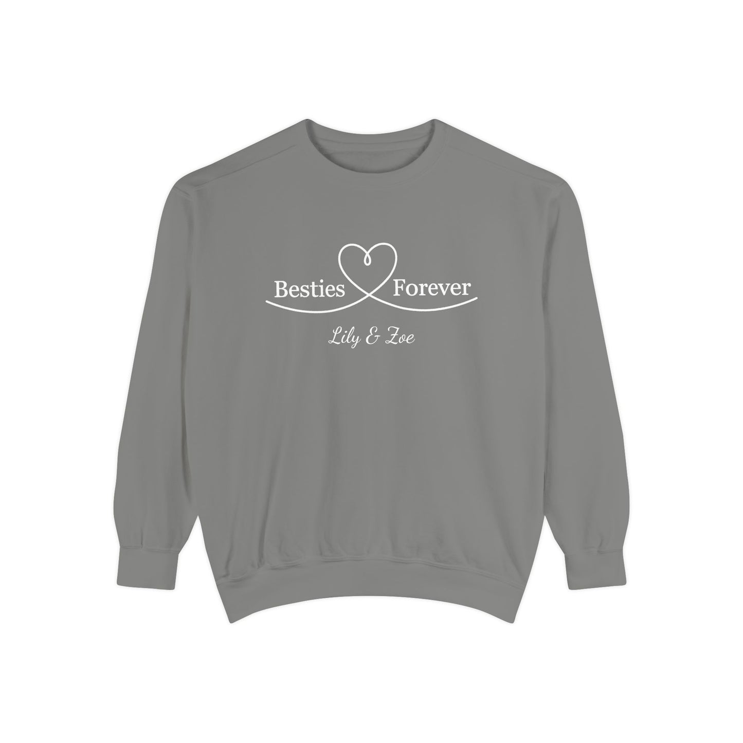 Custom Besties Forever Heart Matching Sweatshirt | by JuzForHue
