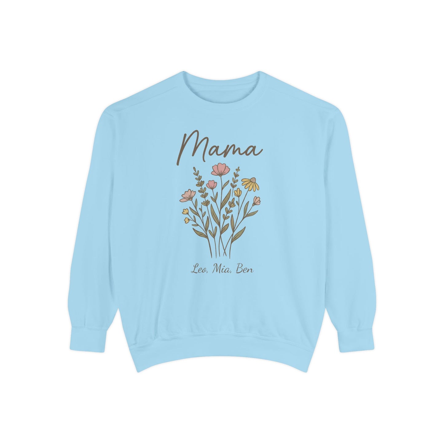 Custom Mama Wildflower Sweatshirt with Kids' Names | by JuzForHue