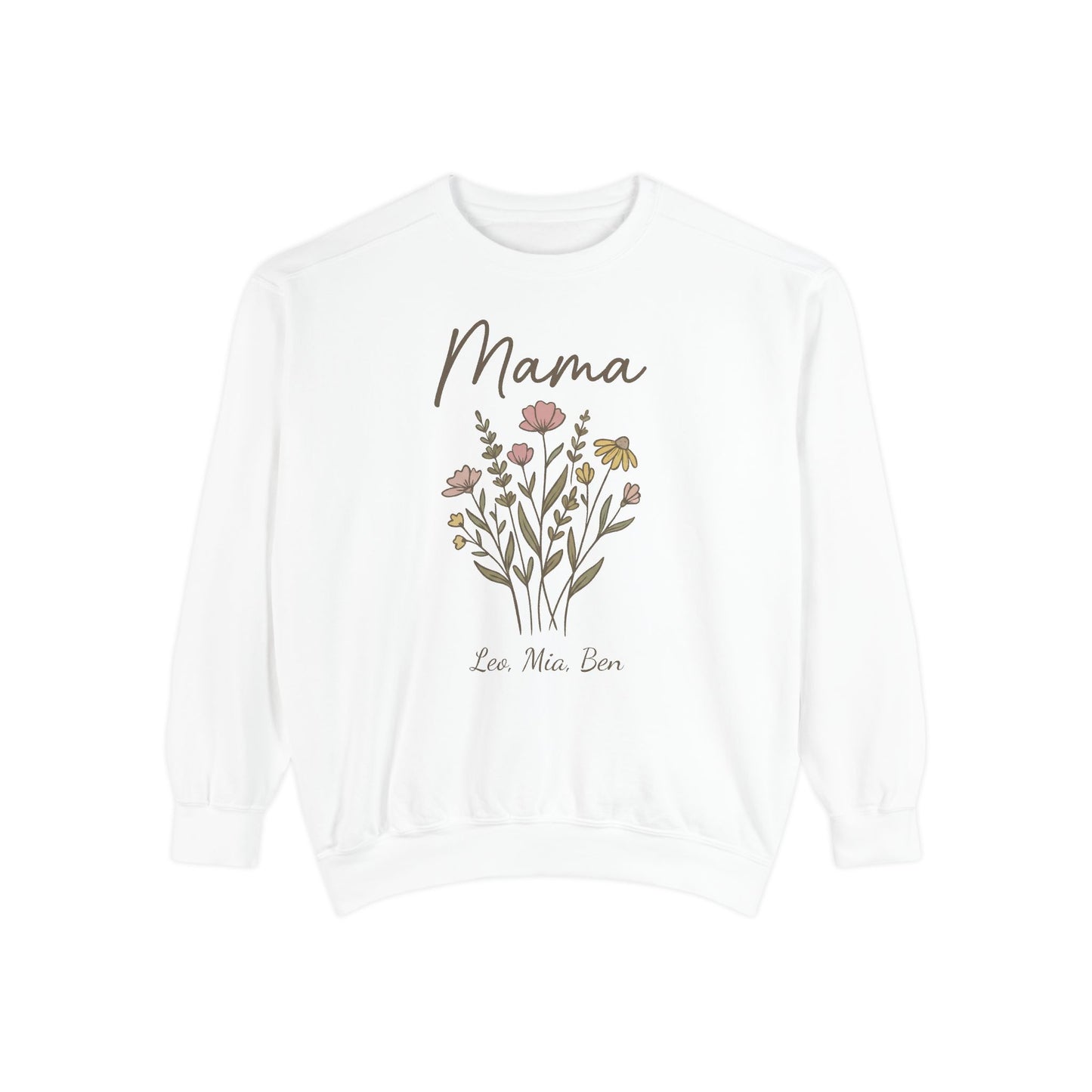 Custom Mama Wildflower Sweatshirt with Kids' Names | by JuzForHue