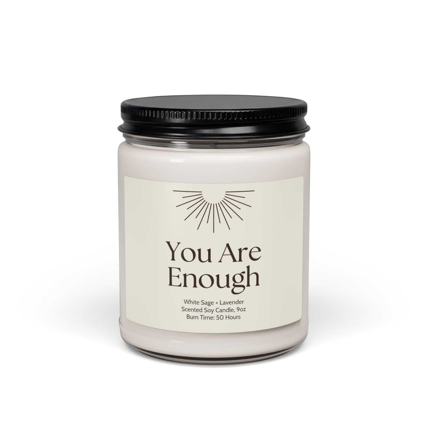 You Are Enough Self-Love Affirmation Soy Candle | by JuzForHue