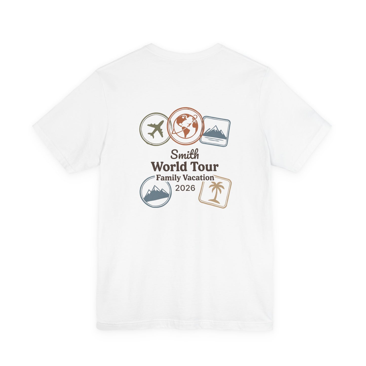Family World Tour: Personalized Adult Travel Shirt | by JuzForHue