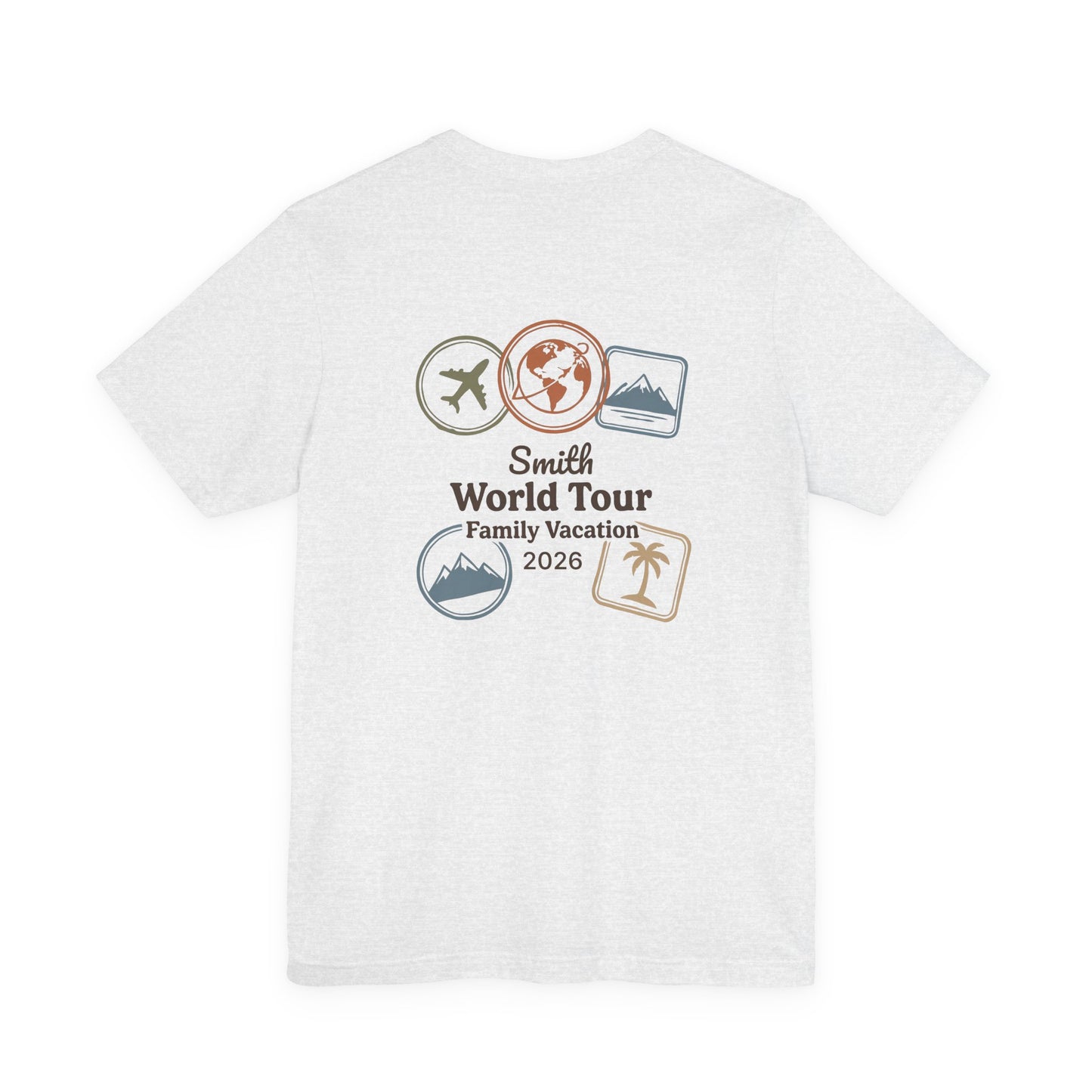 Family World Tour: Personalized Adult Travel Shirt | by JuzForHue