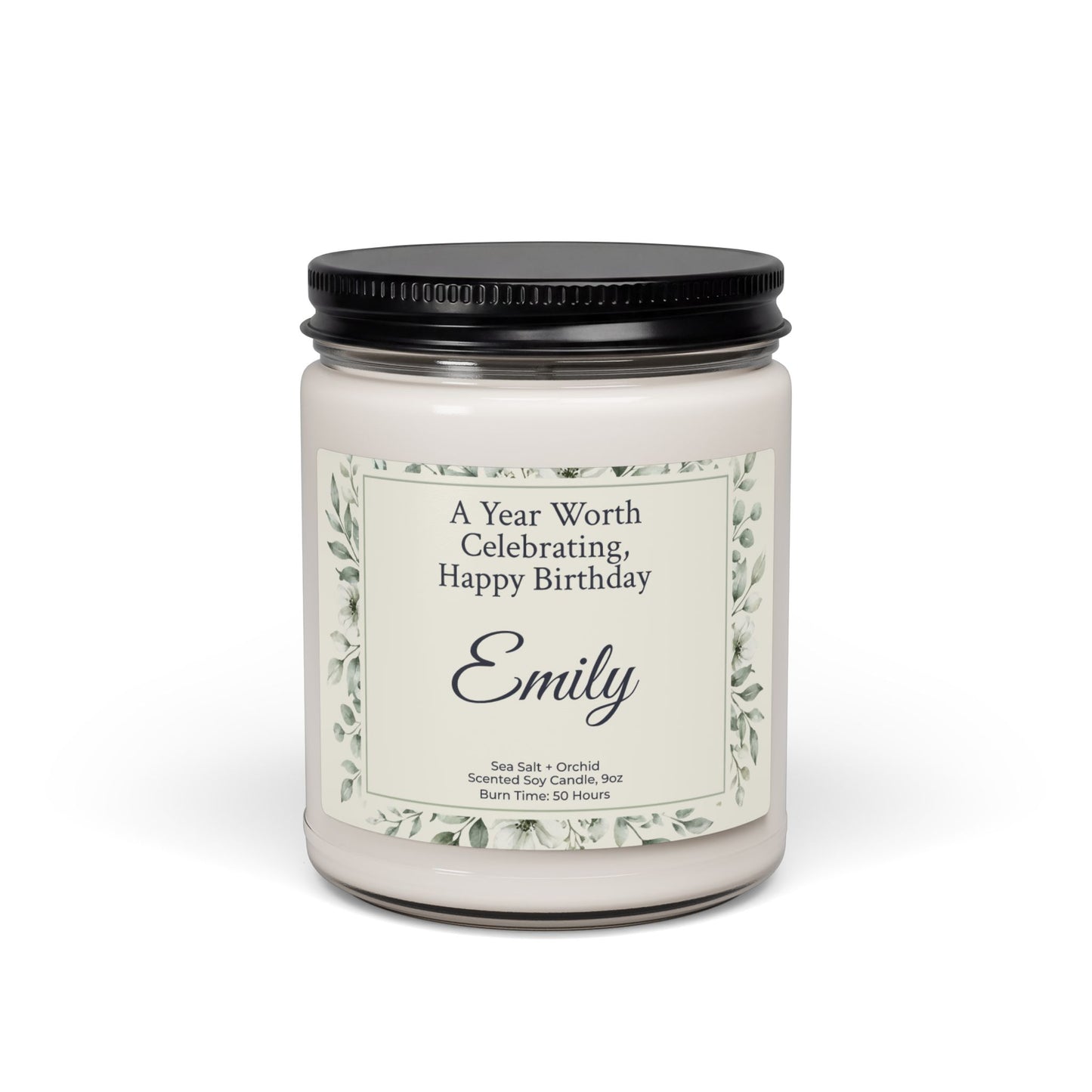 Personalized Name Birthday Soy Wax Candle | by JuzForHue