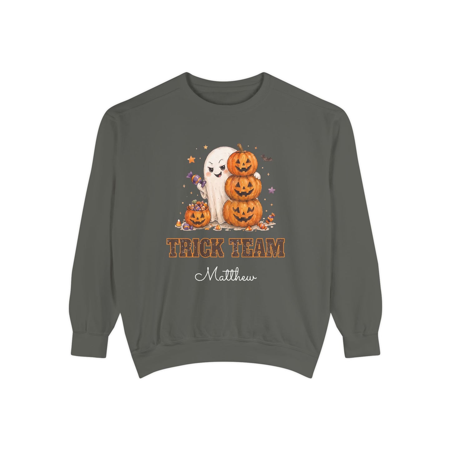 Trick Team: Smug Ghost Halloween Sweatshirt