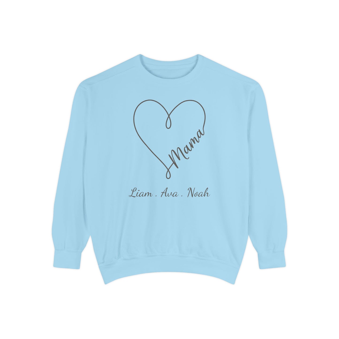 Custom Mama Heart Sweatshirt with Children's Names | by JuzForHue