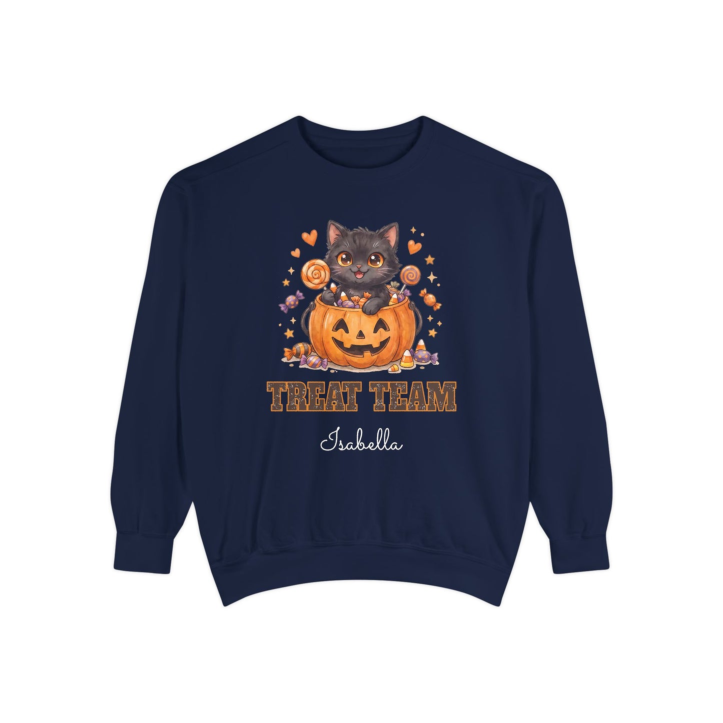 Treat Team: Candy Cat Halloween Sweatshirt