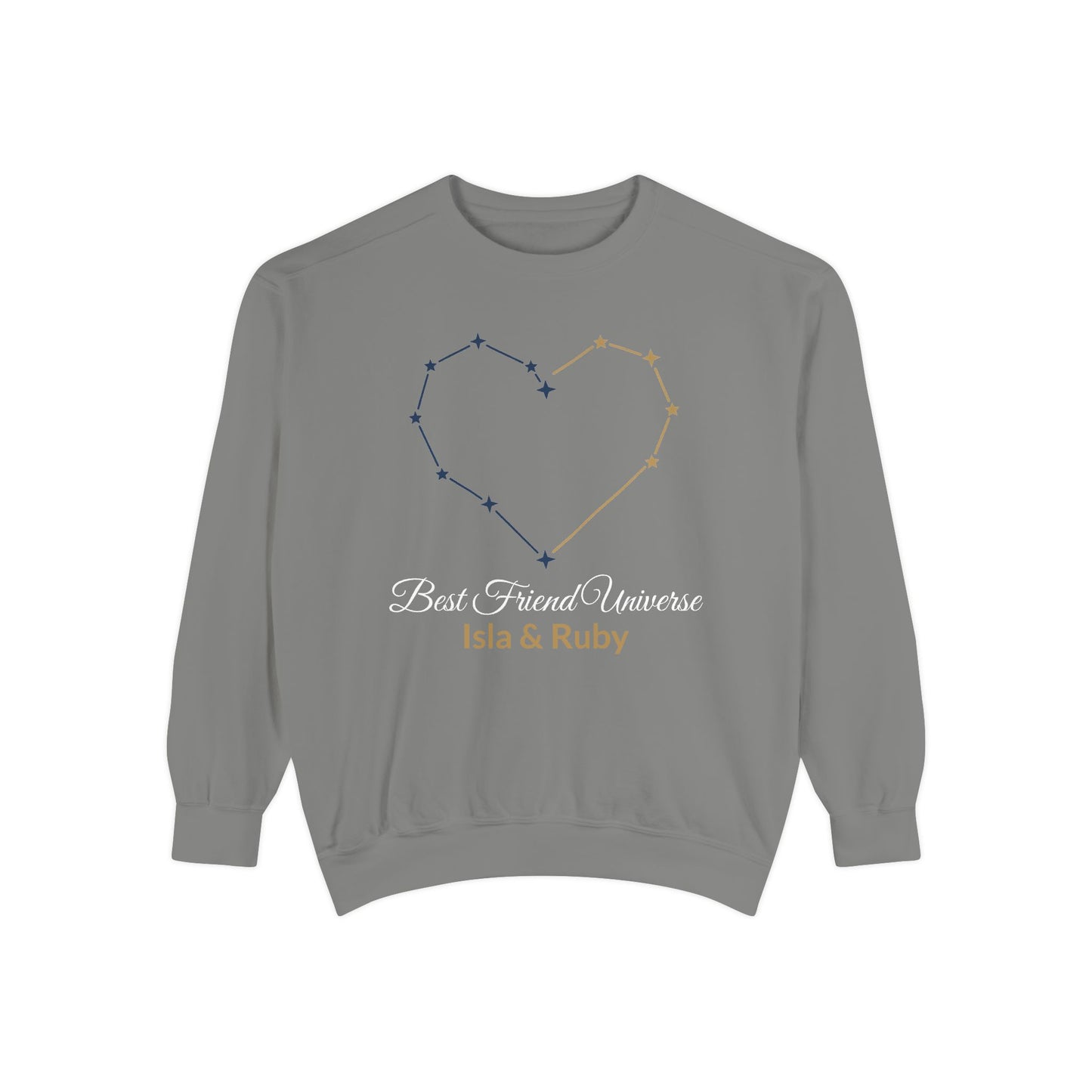 Custom Best Friend Universe Heart Matching Sweatshirt | by JuzForHue