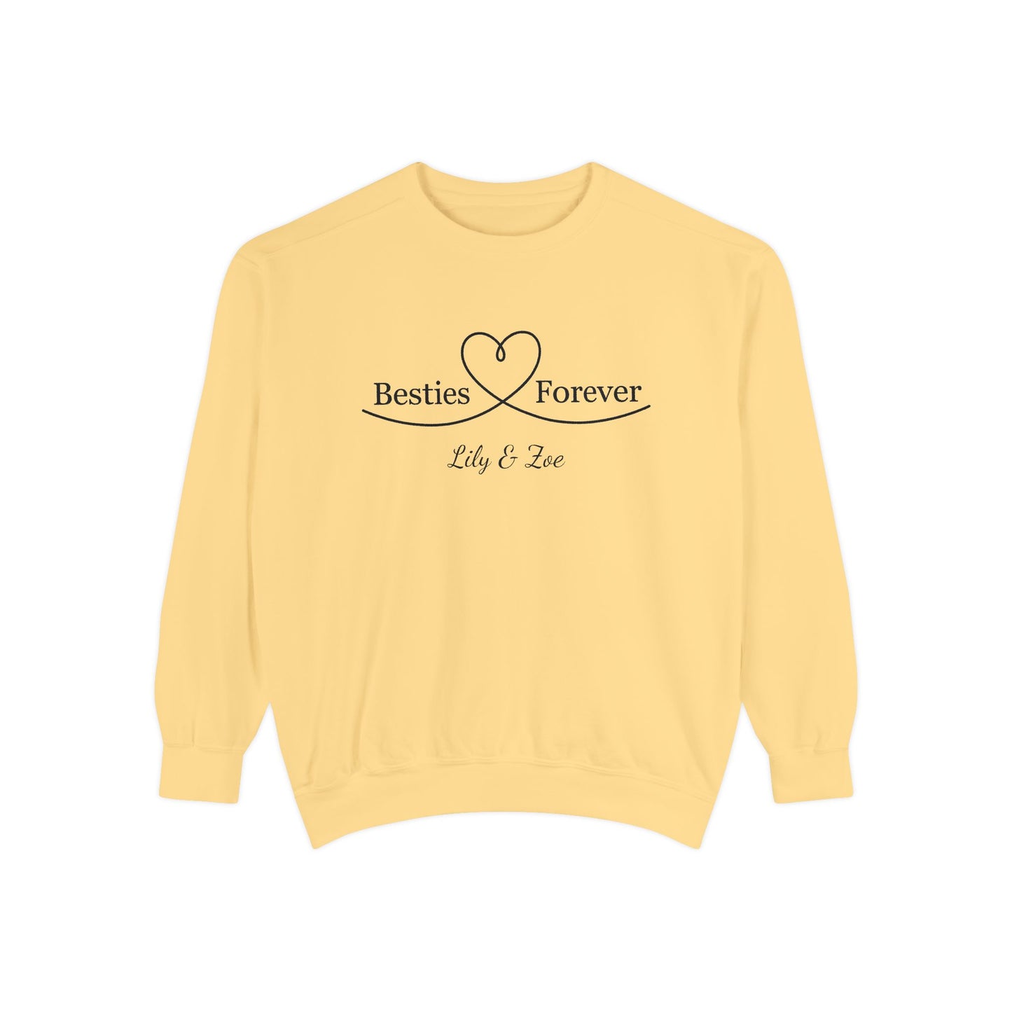 Custom Besties Forever Heart Matching Sweatshirt | by JuzForHue