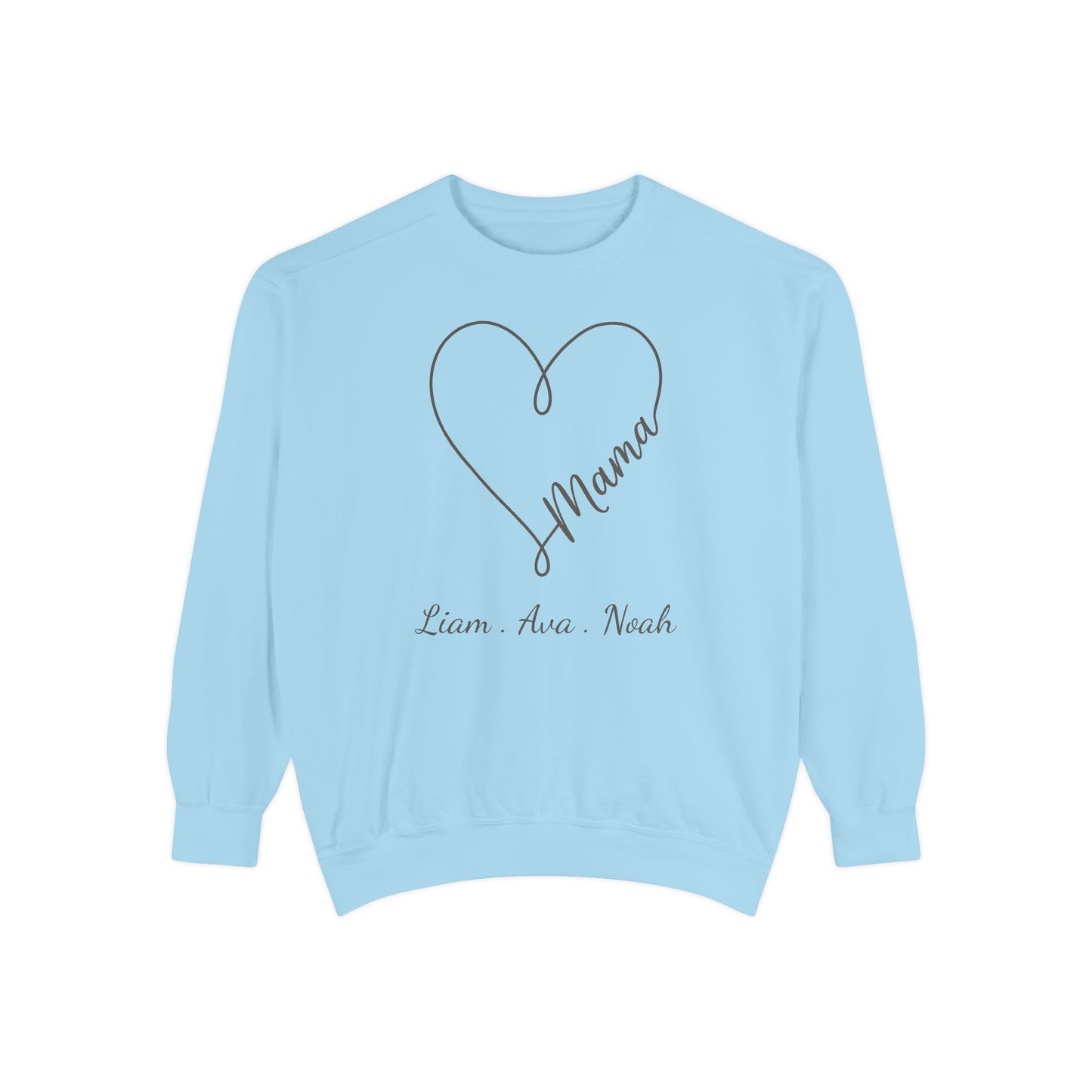 Custom Mama Heart Sweatshirt with Children's Names | by JuzForHue