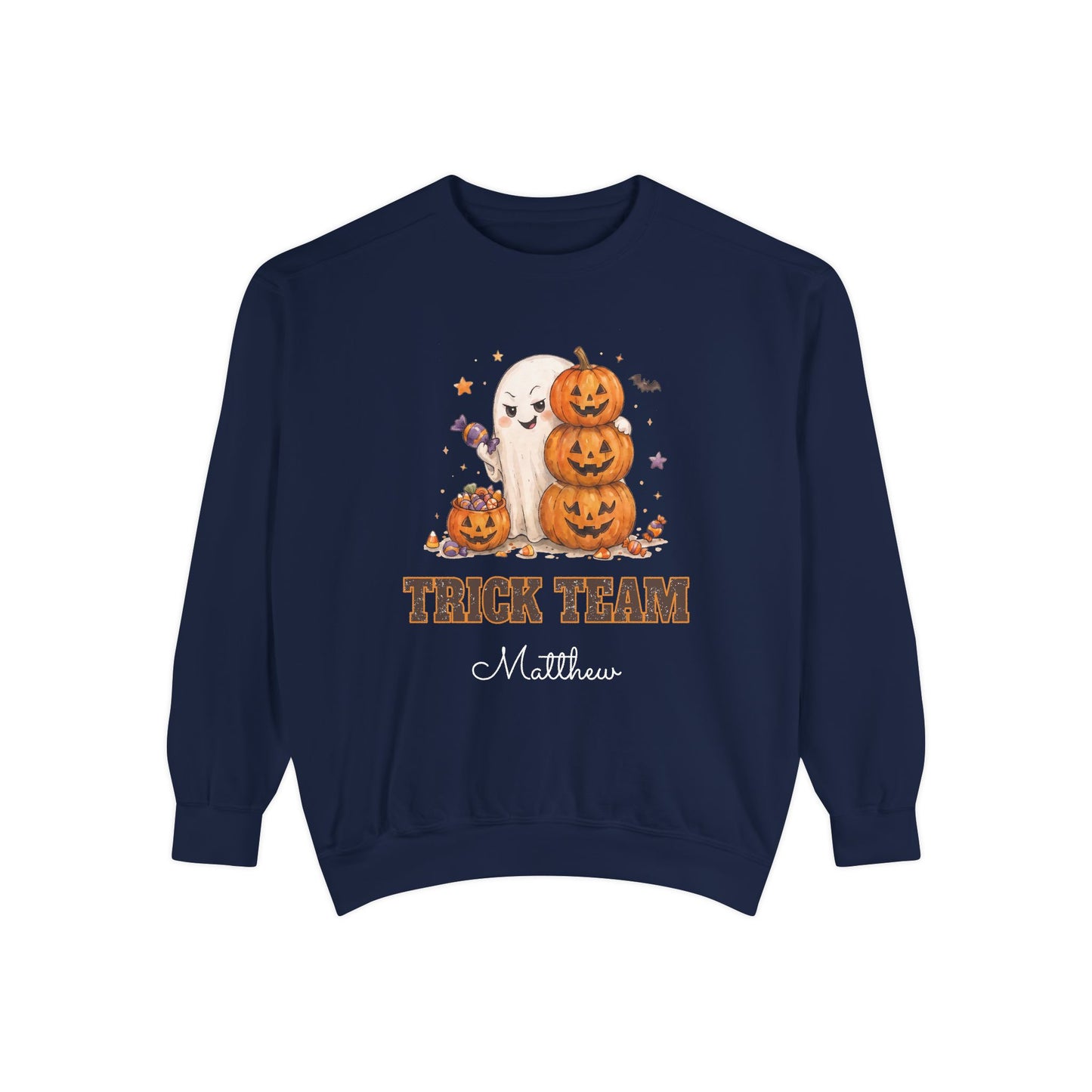 Trick Team: Smug Ghost Halloween Sweatshirt