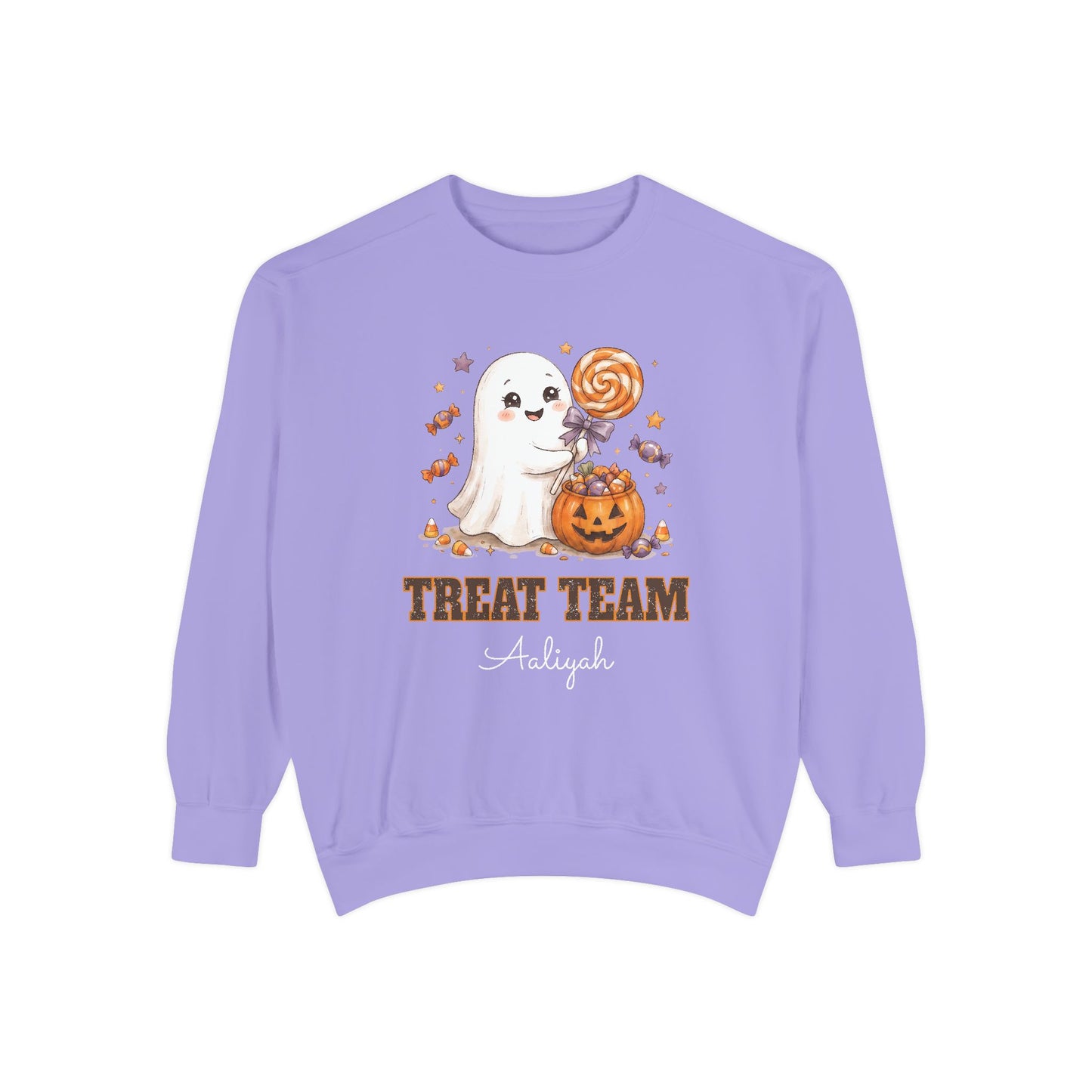 Treat Team: Sweet Lollipop Ghost Halloween Sweatshirt