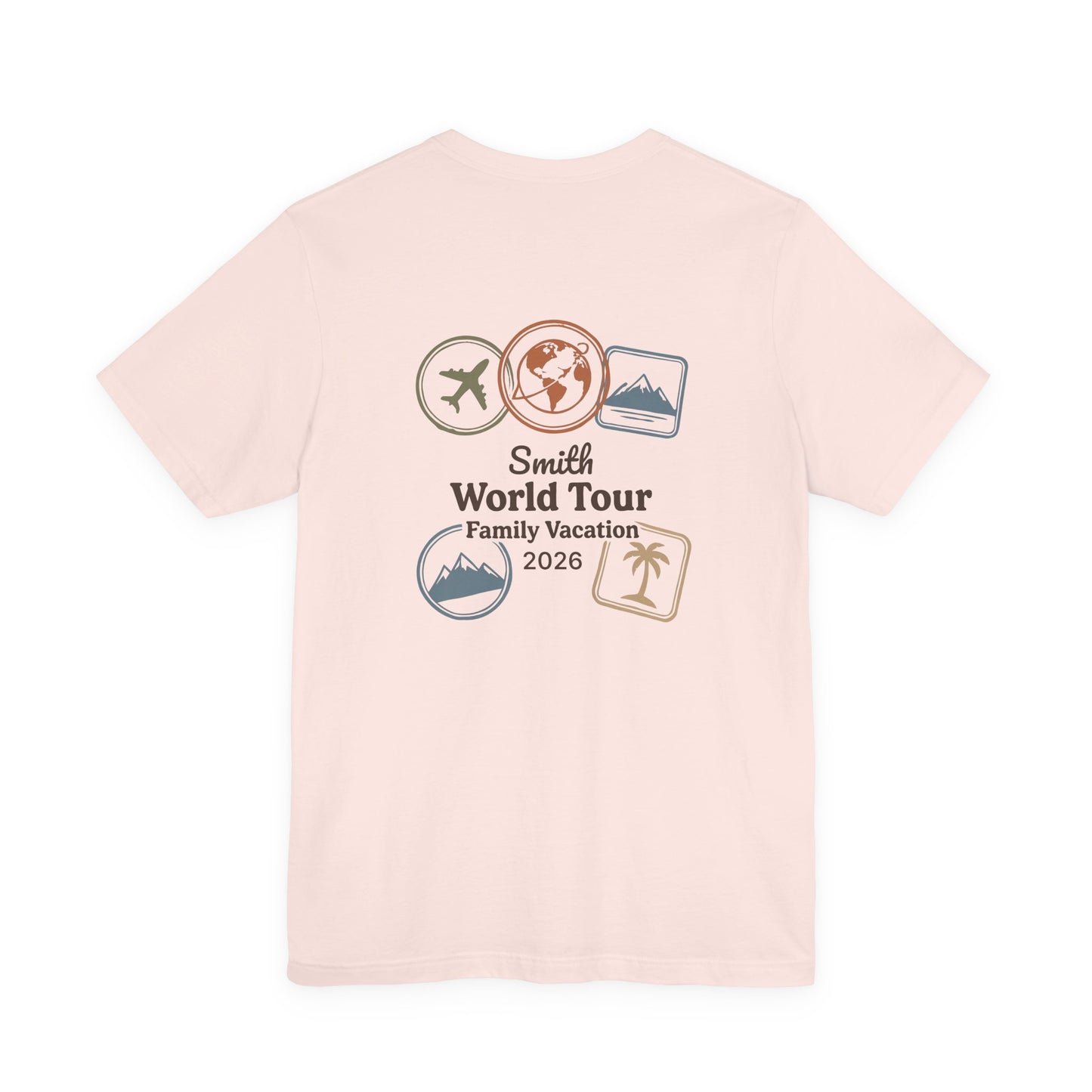 Family World Tour: Personalized Adult Travel Shirt | by JuzForHue