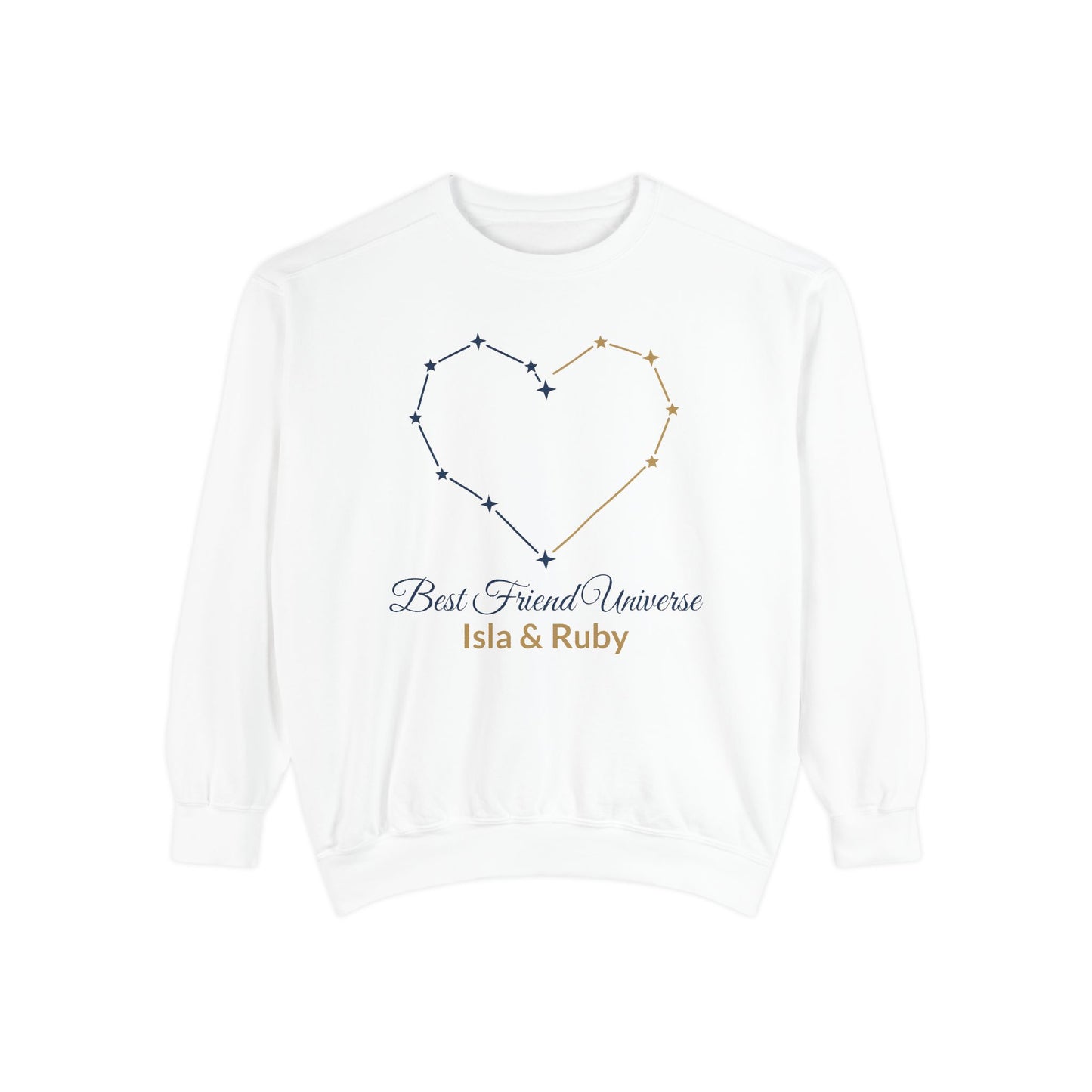 Custom Best Friend Universe Heart Matching Sweatshirt | by JuzForHue