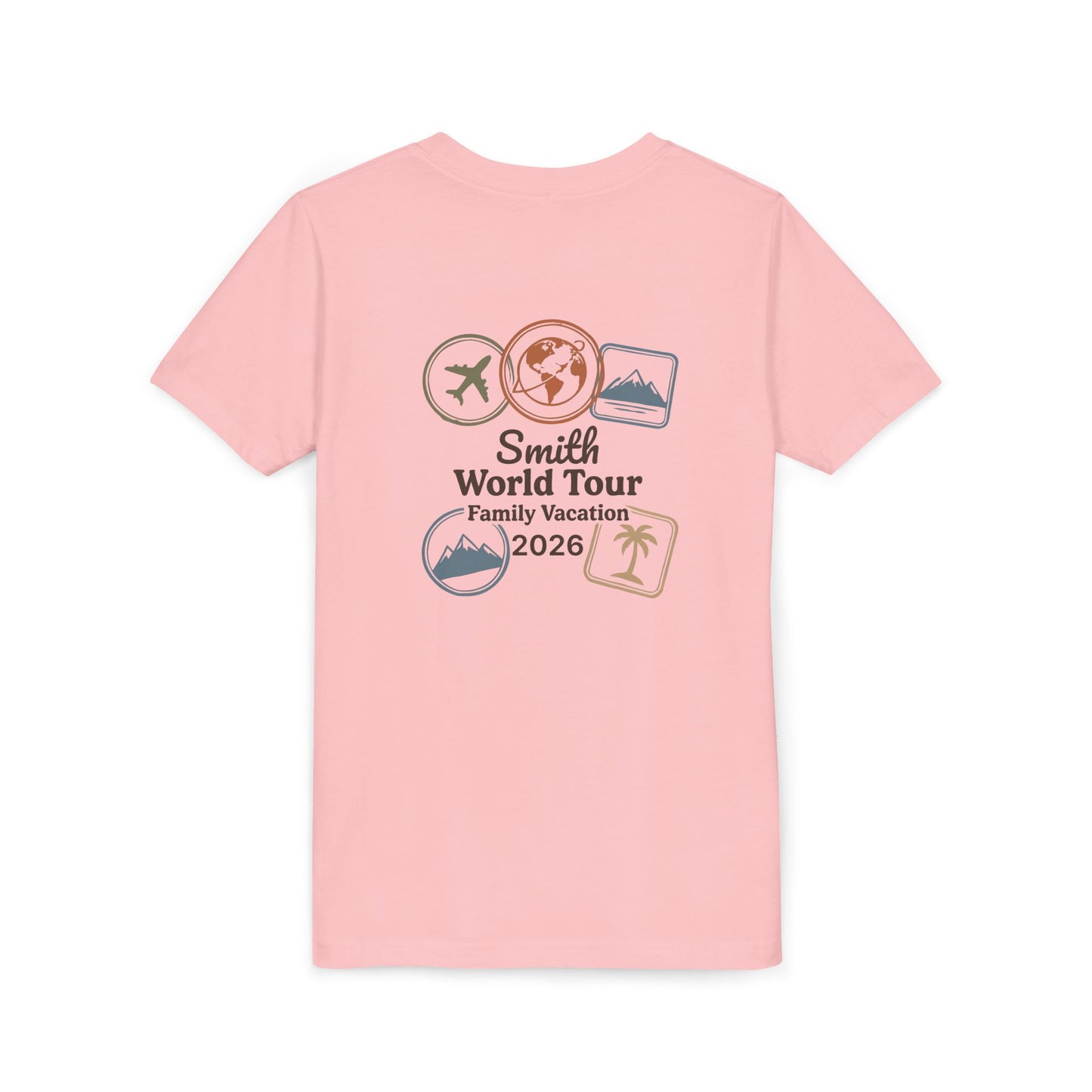 Family World Tour: Personalized Youth Travel Shirt | by JuzForHue