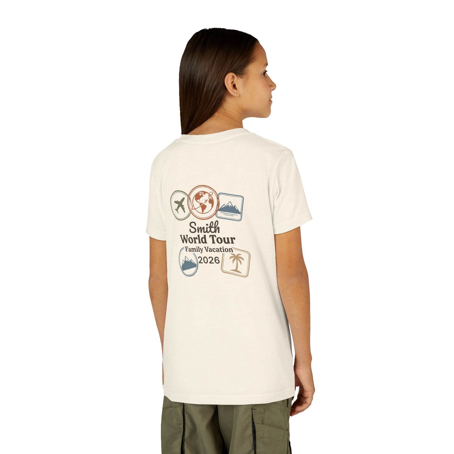 Family World Tour: Personalized Youth Travel Shirt | by JuzForHue