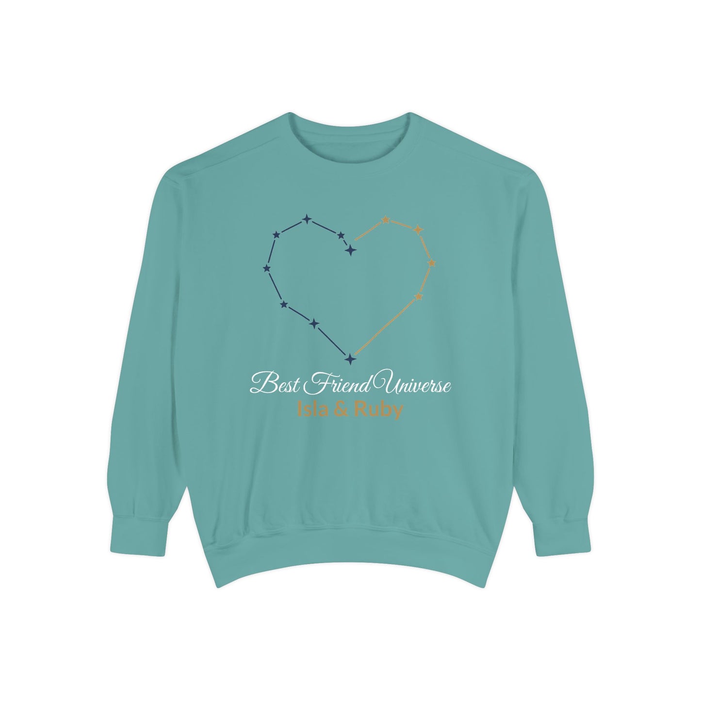 Custom Best Friend Universe Heart Matching Sweatshirt | by JuzForHue