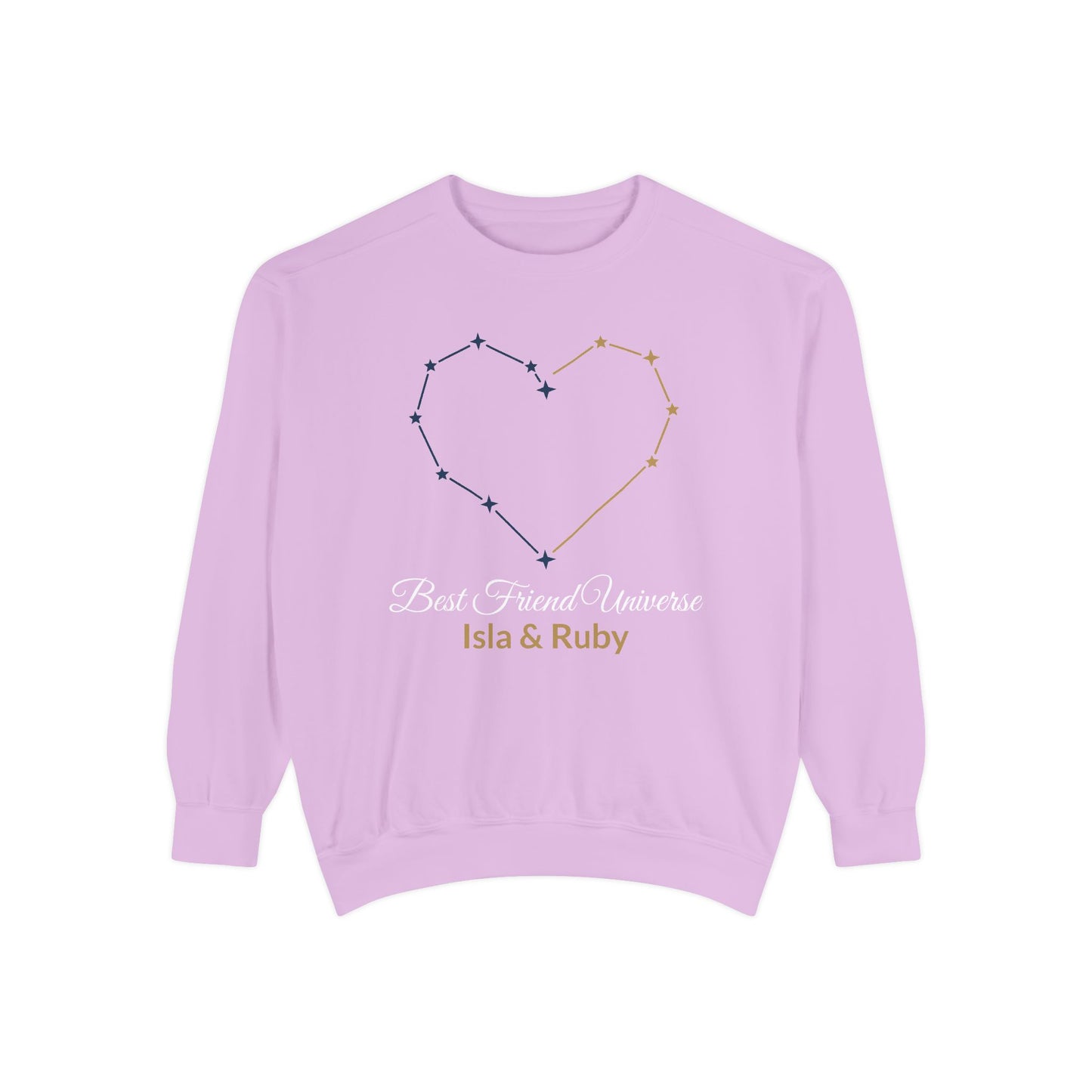 Custom Best Friend Universe Heart Matching Sweatshirt | by JuzForHue