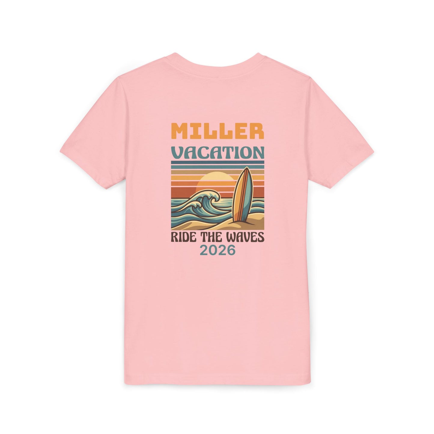 Retro Surf Family Vacation: Youth Beach Travel Tee | by JuzForHue