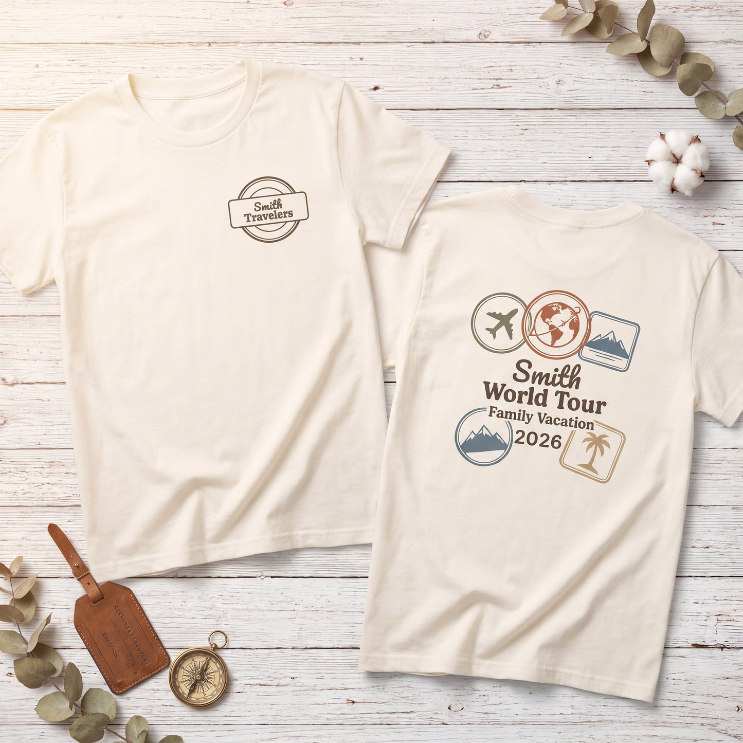 Family World Tour: Personalized Youth Travel Shirt | by JuzForHue