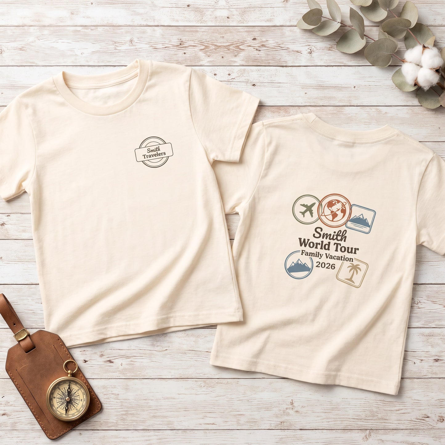 Family World Tour: Personalized Toddler Travel Tee | by JuzForHue