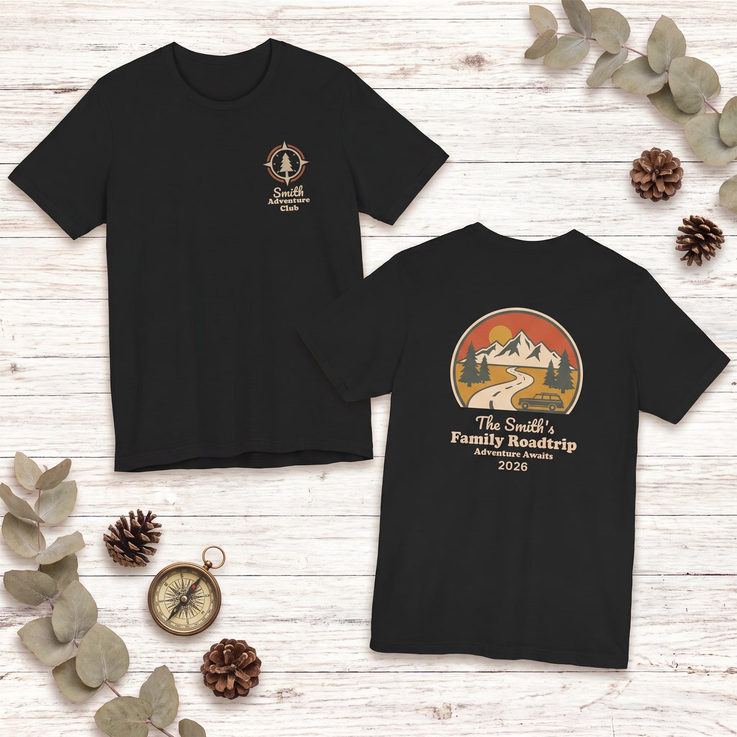 Adventure Route Road Trip: Adult Family Travel Shirt | by JuzForHue