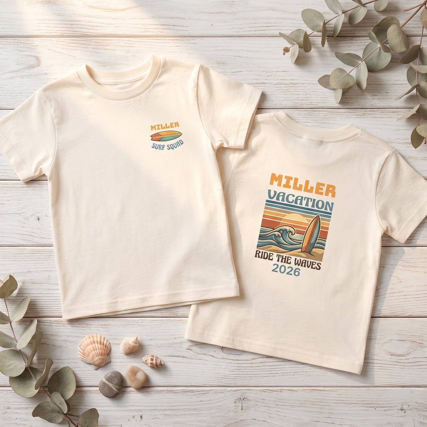 Retro Surf Family Vacation: Toddler Beach Tee | by JuzForHue