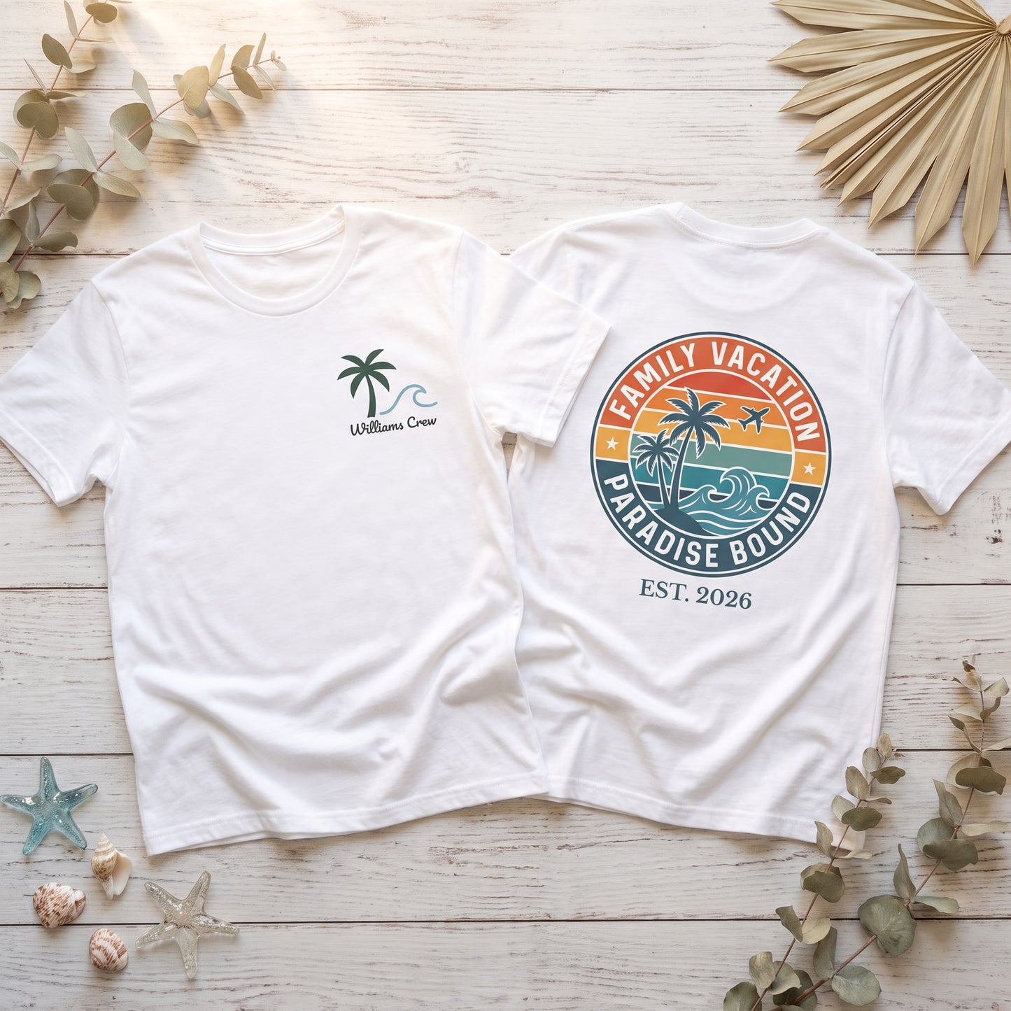 Sunset Coast Escape: Adult Family Vacation Shirt | by JuzForHue