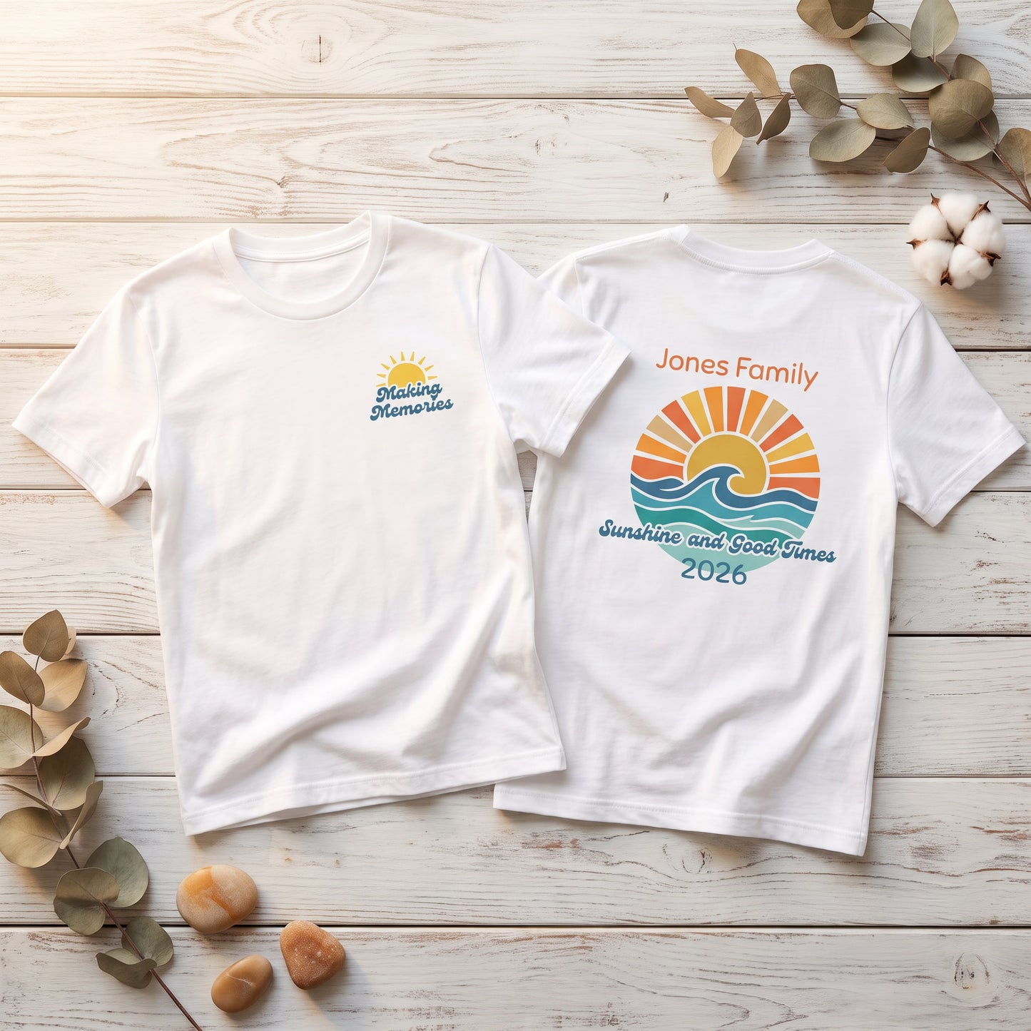 Sunshine Memories: Personalized Adult Travel Shirt | by JuzForHue