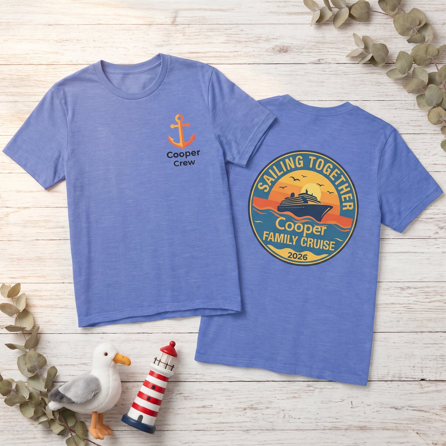 Tropical Cruise Family Crew: Adult Travel Shirt | by JuzForHue