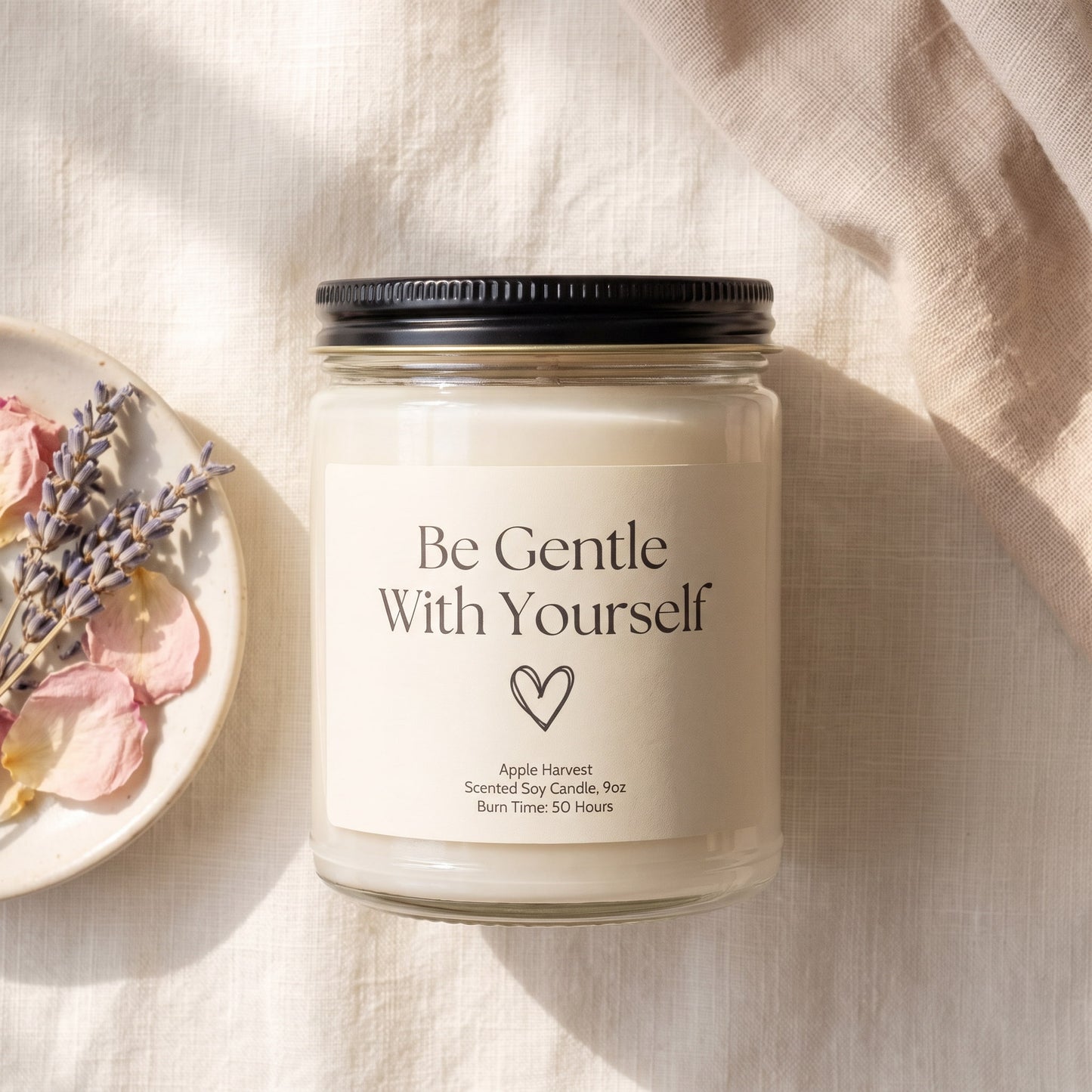 Be Gentle With Yourself - Self-Love Affirmation Candle | by JuzForHue
