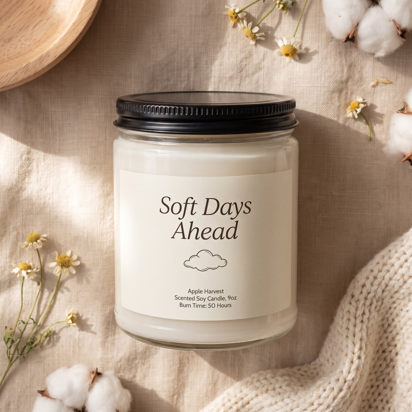 Soft Days Ahead - Self-Love Affirmation Candle | by JuzForHue