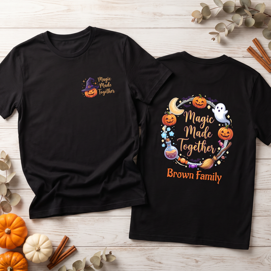 Magic Made Together: Adult Halloween Personalized Shirt | by JuzForHue