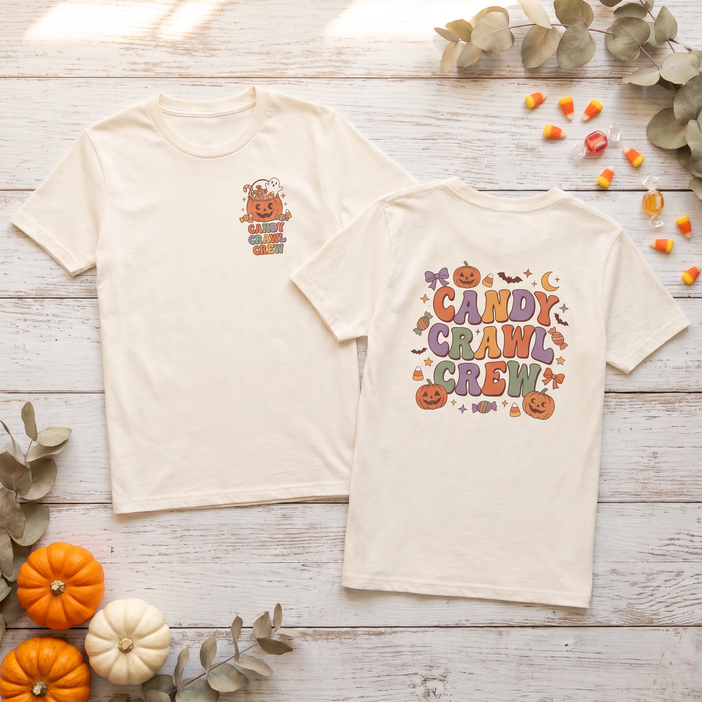 Candy Crawl Crew: Youth Halloween Matching Shirt | by JuzForHue