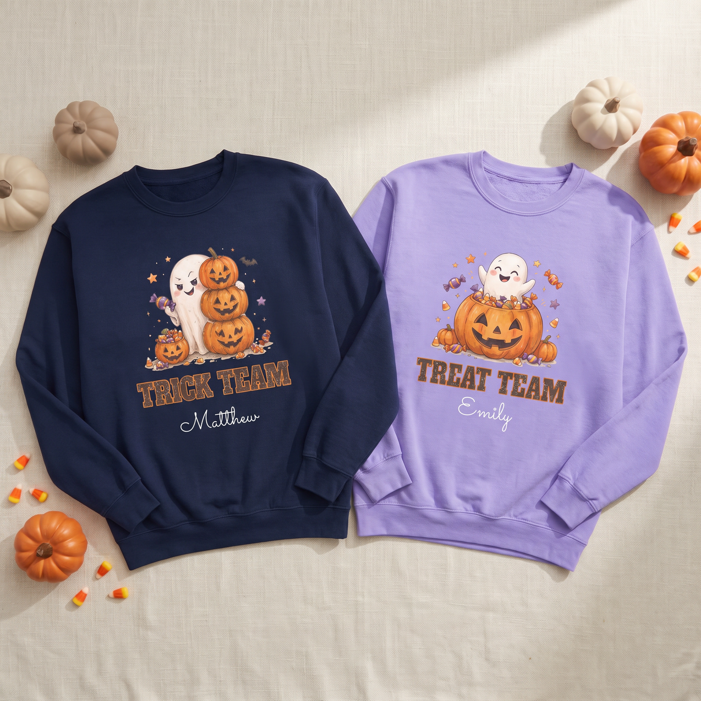 Trick Team: Smug Ghost Halloween Sweatshirt