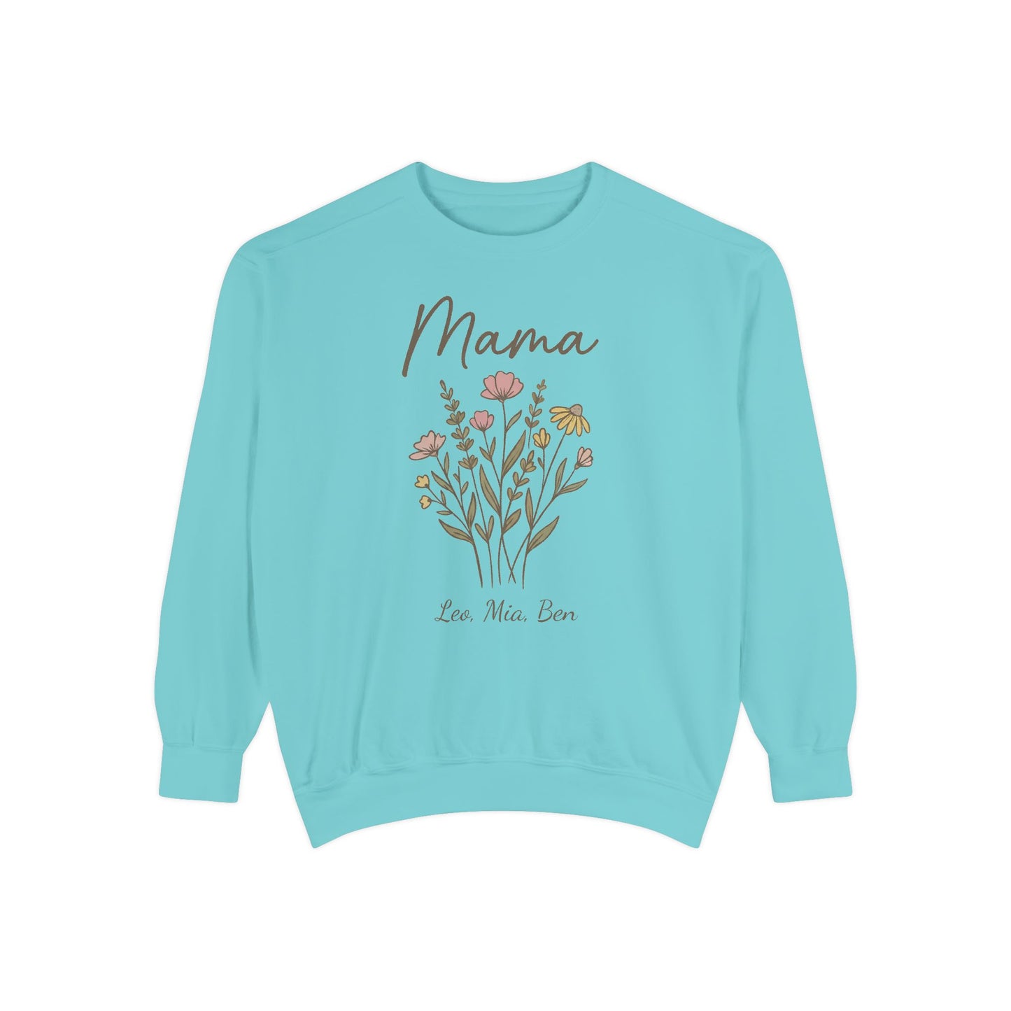 Custom Mama Wildflower Sweatshirt with Kids' Names | by JuzForHue