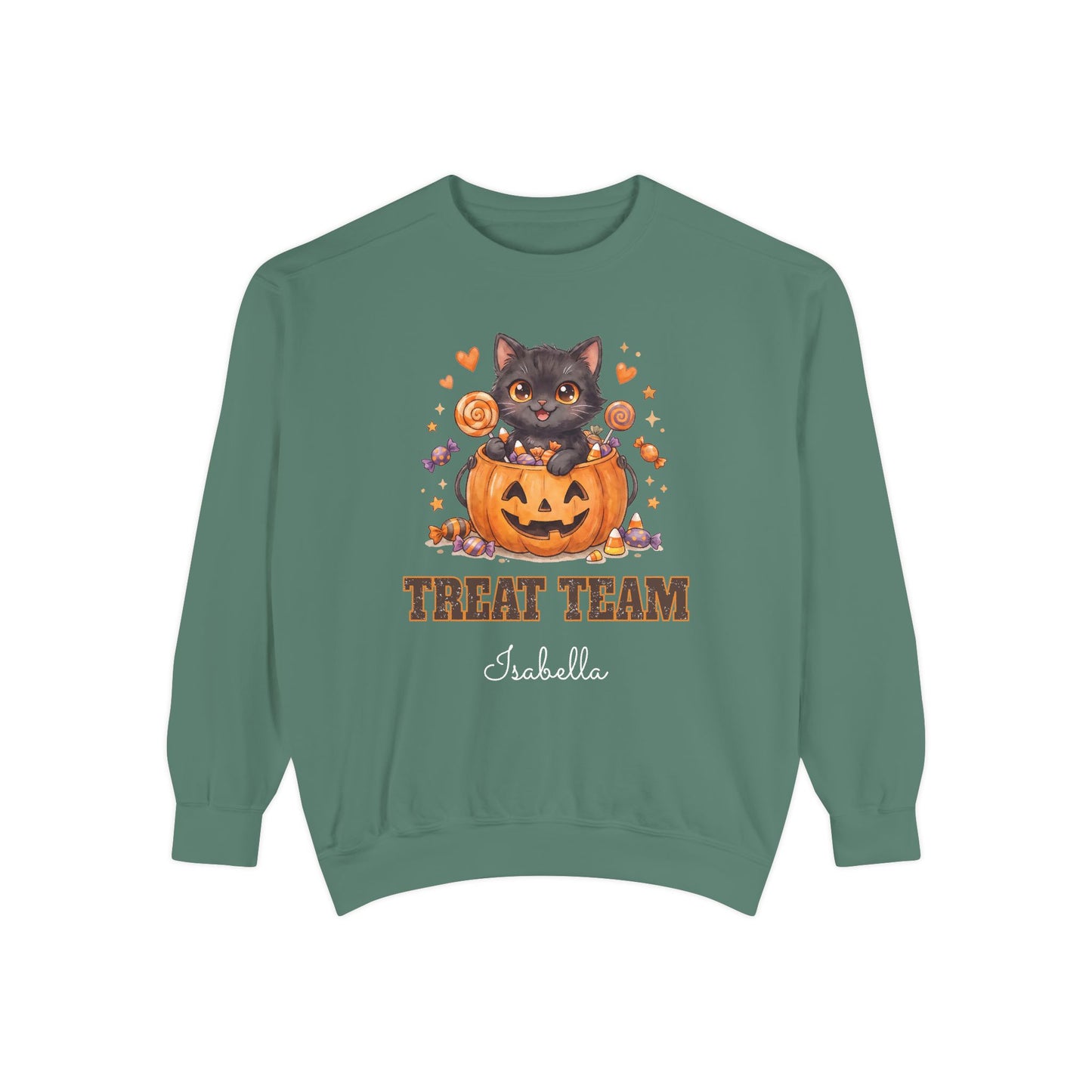 Treat Team: Candy Cat Halloween Sweatshirt