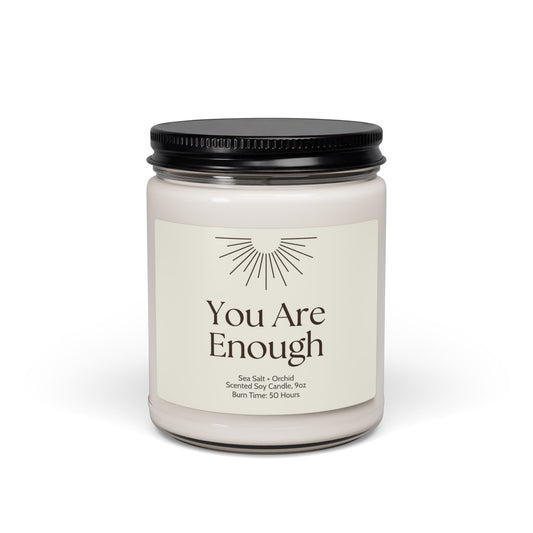 You Are Enough Self-Love Affirmation Soy Candle | by JuzForHue
