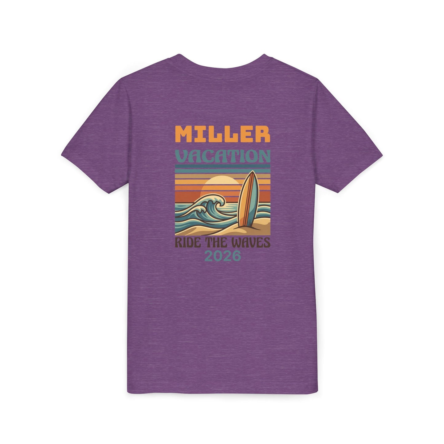 Retro Surf Family Vacation: Youth Beach Travel Tee | by JuzForHue