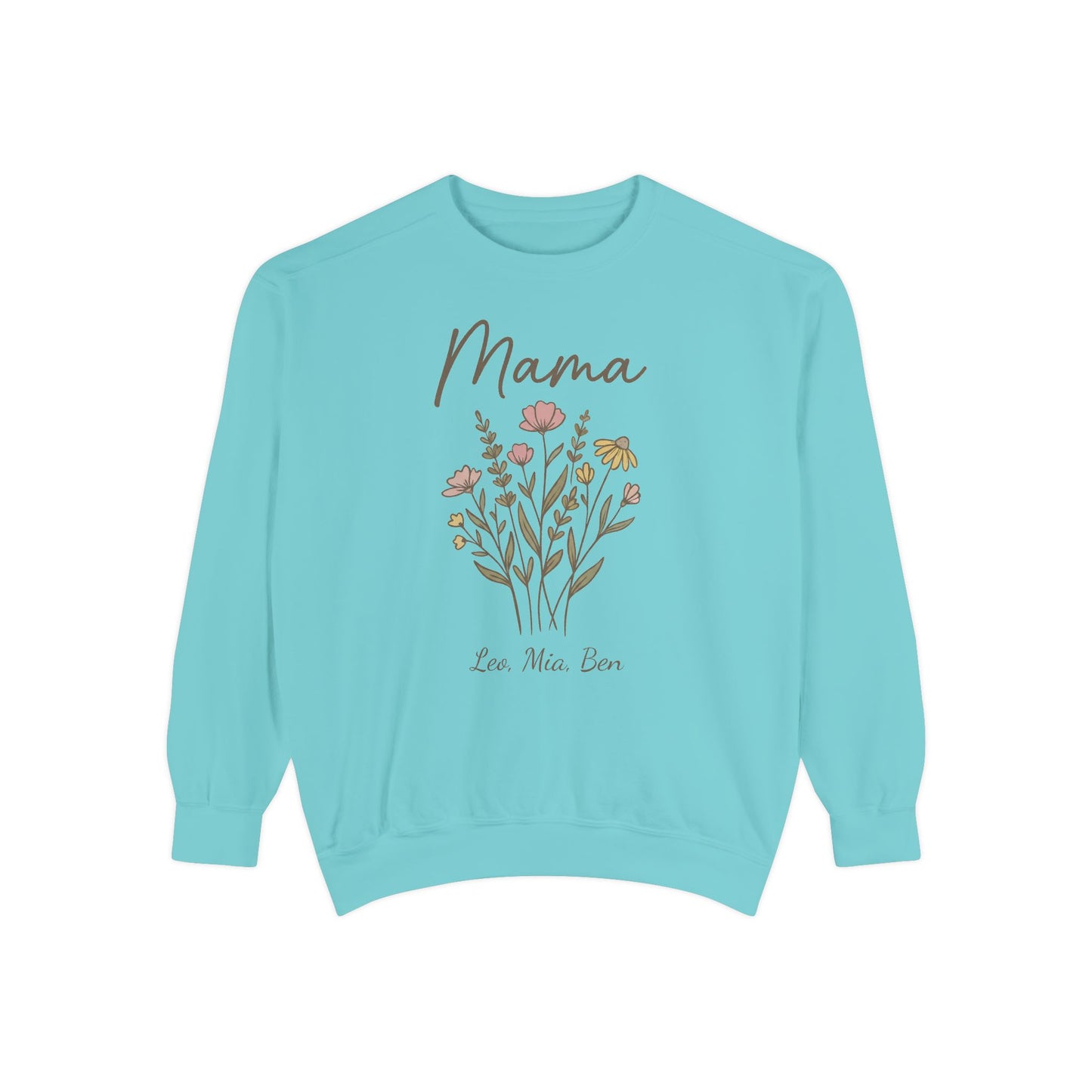 Custom Mama Wildflower Sweatshirt with Kids' Names | by JuzForHue
