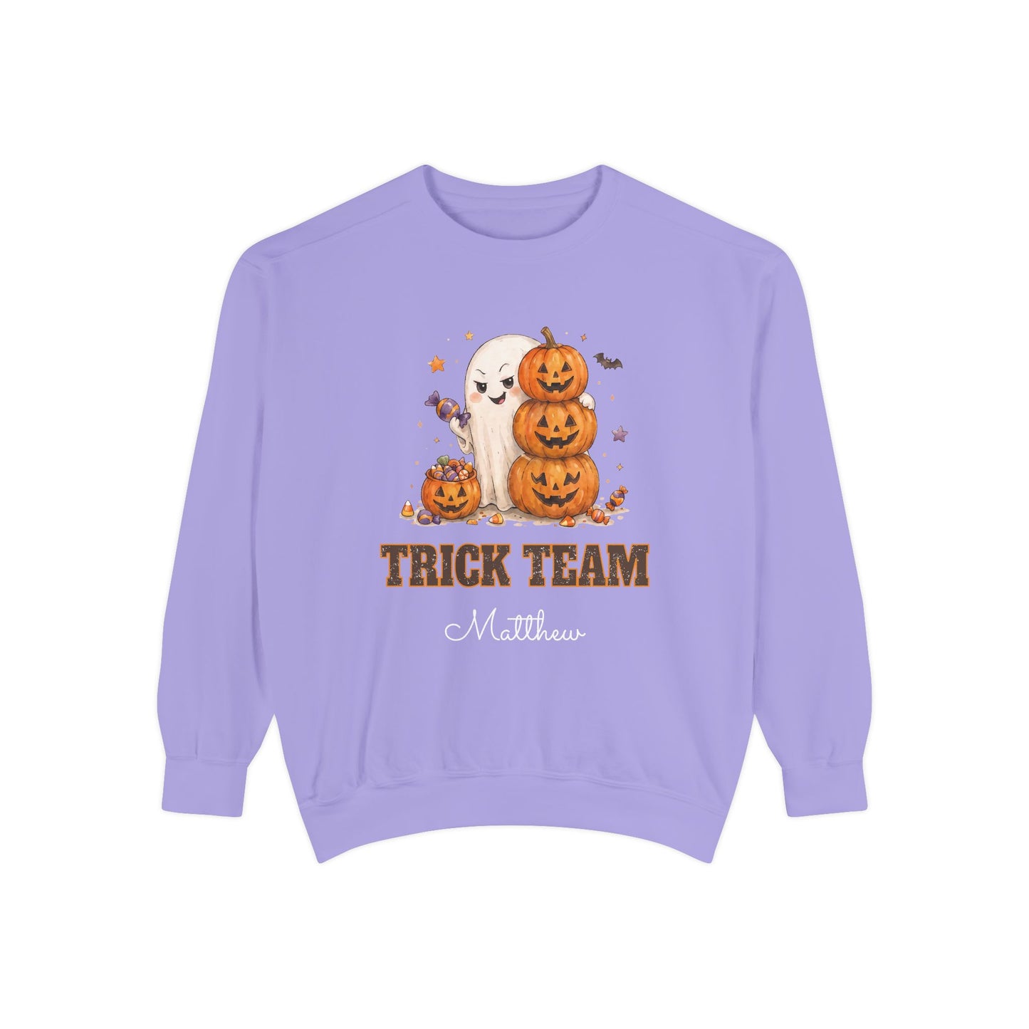 Trick Team: Smug Ghost Halloween Sweatshirt