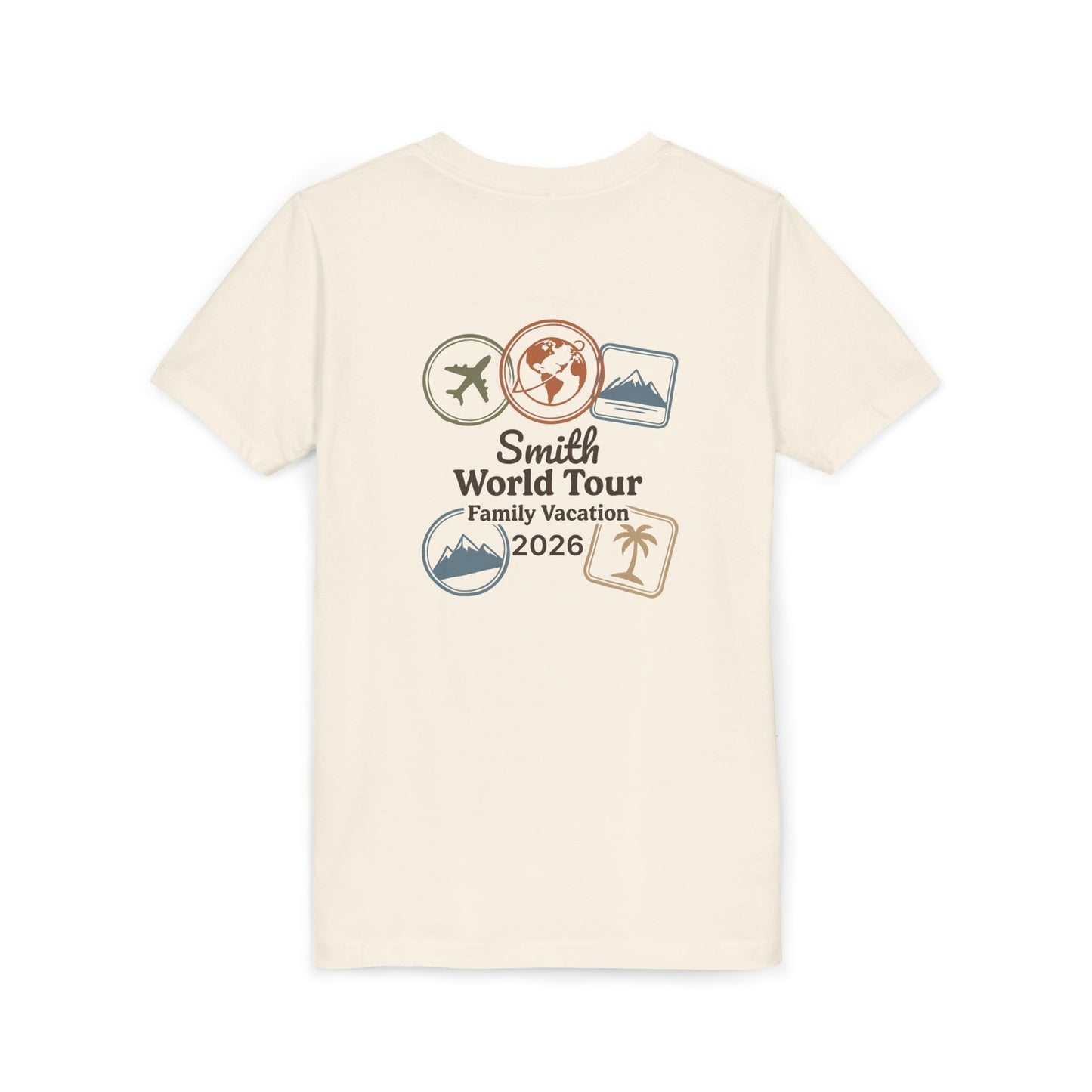 Family World Tour: Personalized Youth Travel Shirt | by JuzForHue