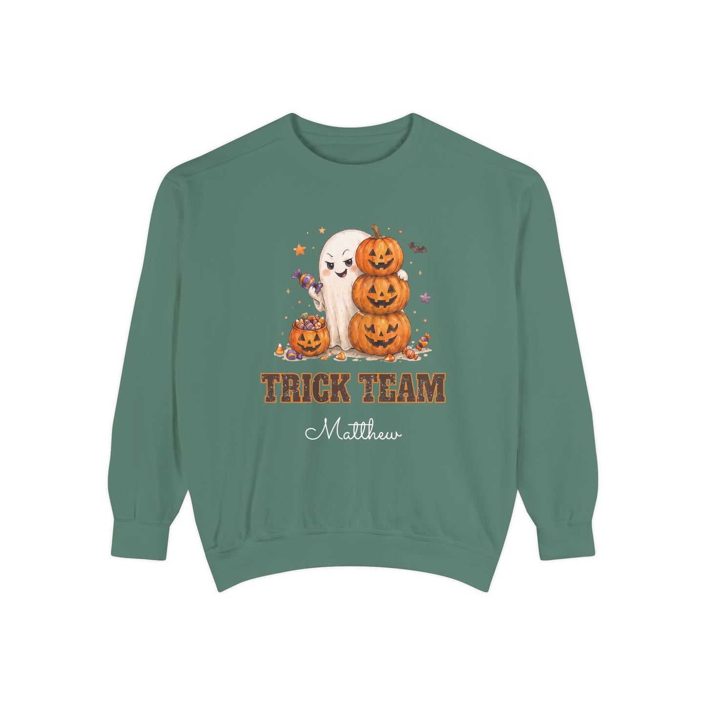 Trick Team: Smug Ghost Halloween Sweatshirt