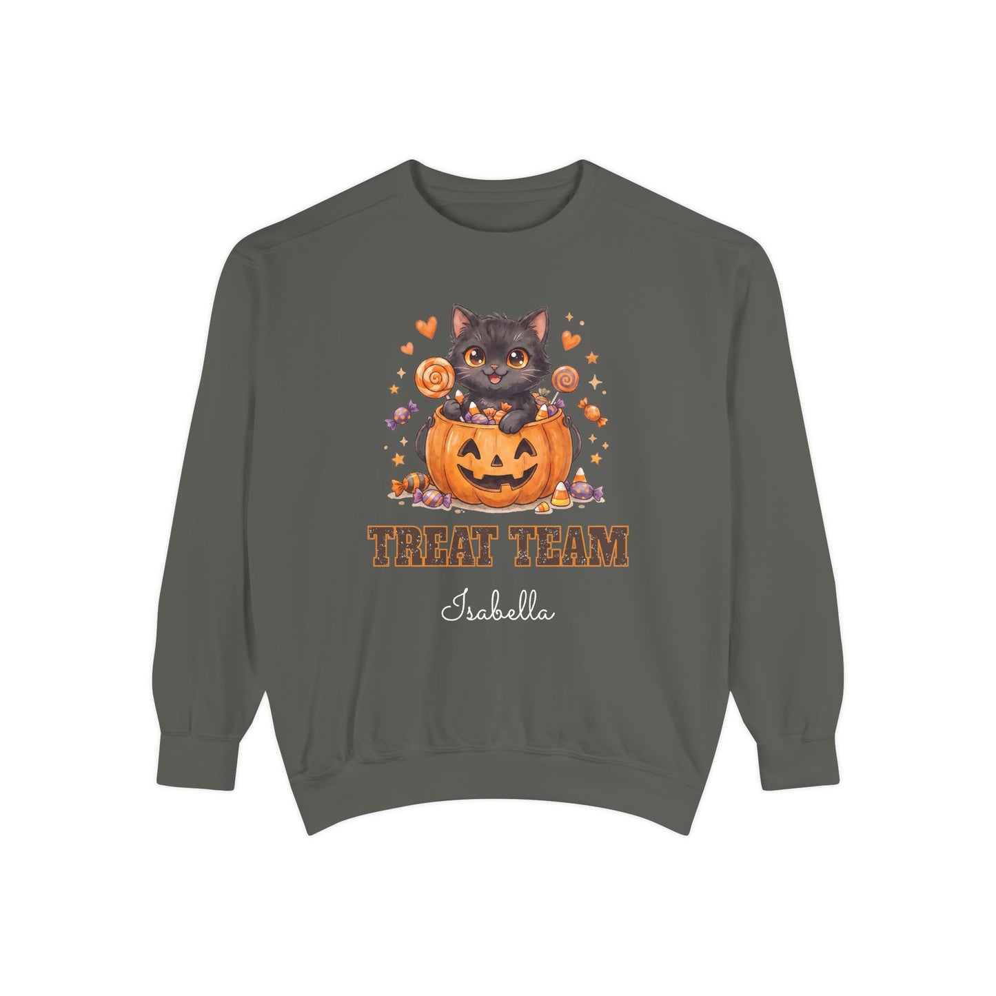 Treat Team: Candy Cat Halloween Sweatshirt