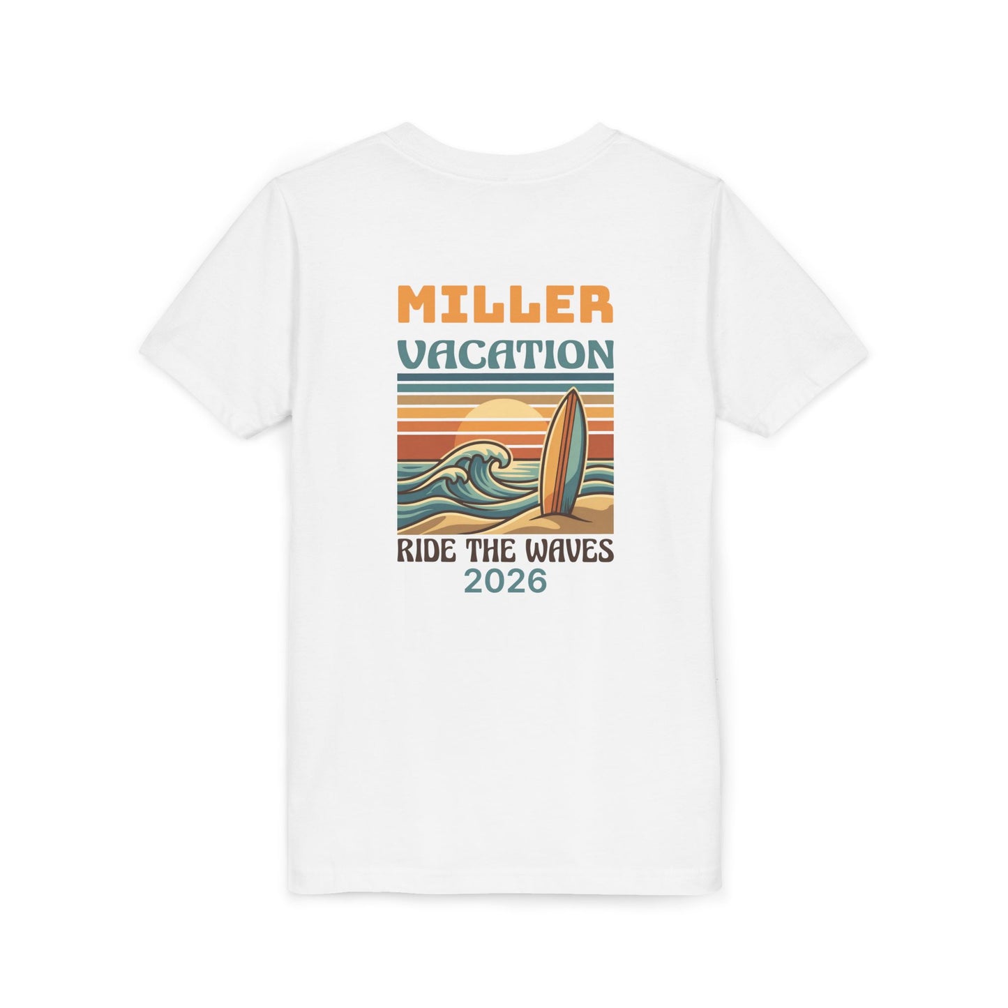 Retro Surf Family Vacation: Youth Beach Travel Tee | by JuzForHue