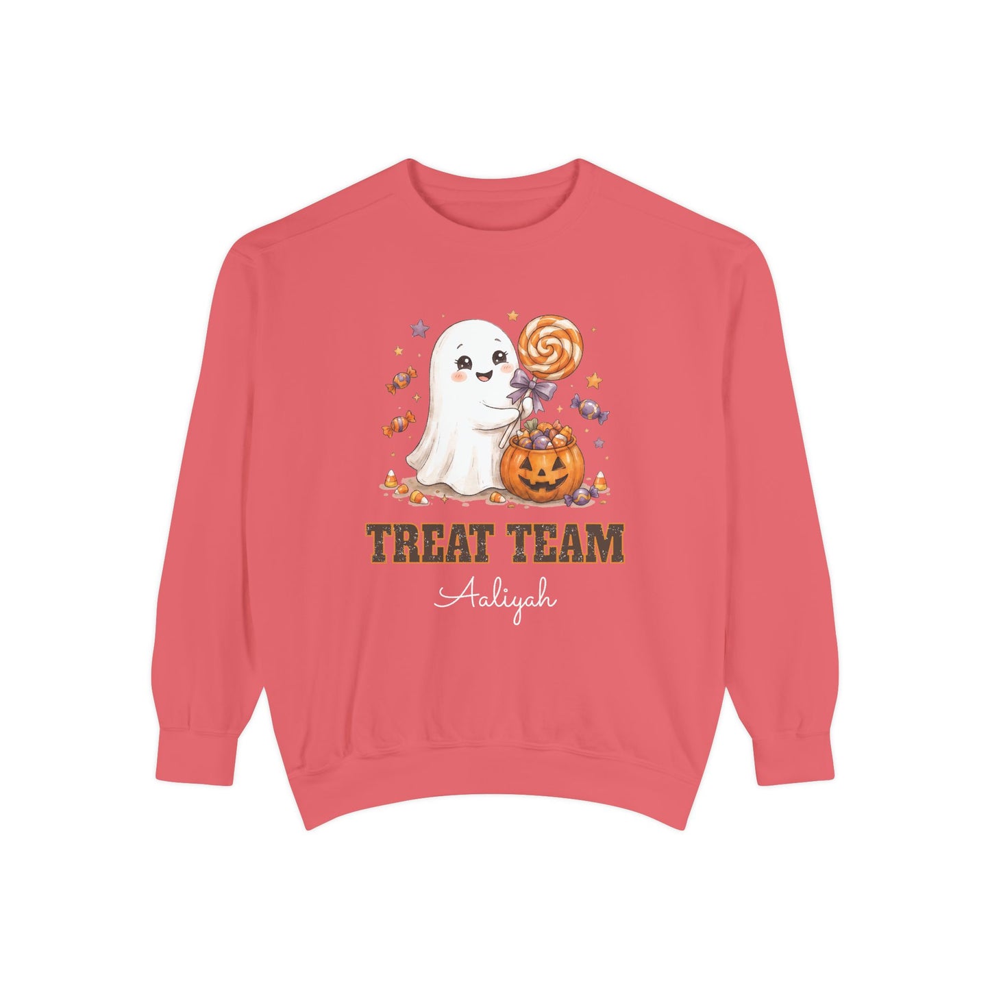 Treat Team: Sweet Lollipop Ghost Halloween Sweatshirt