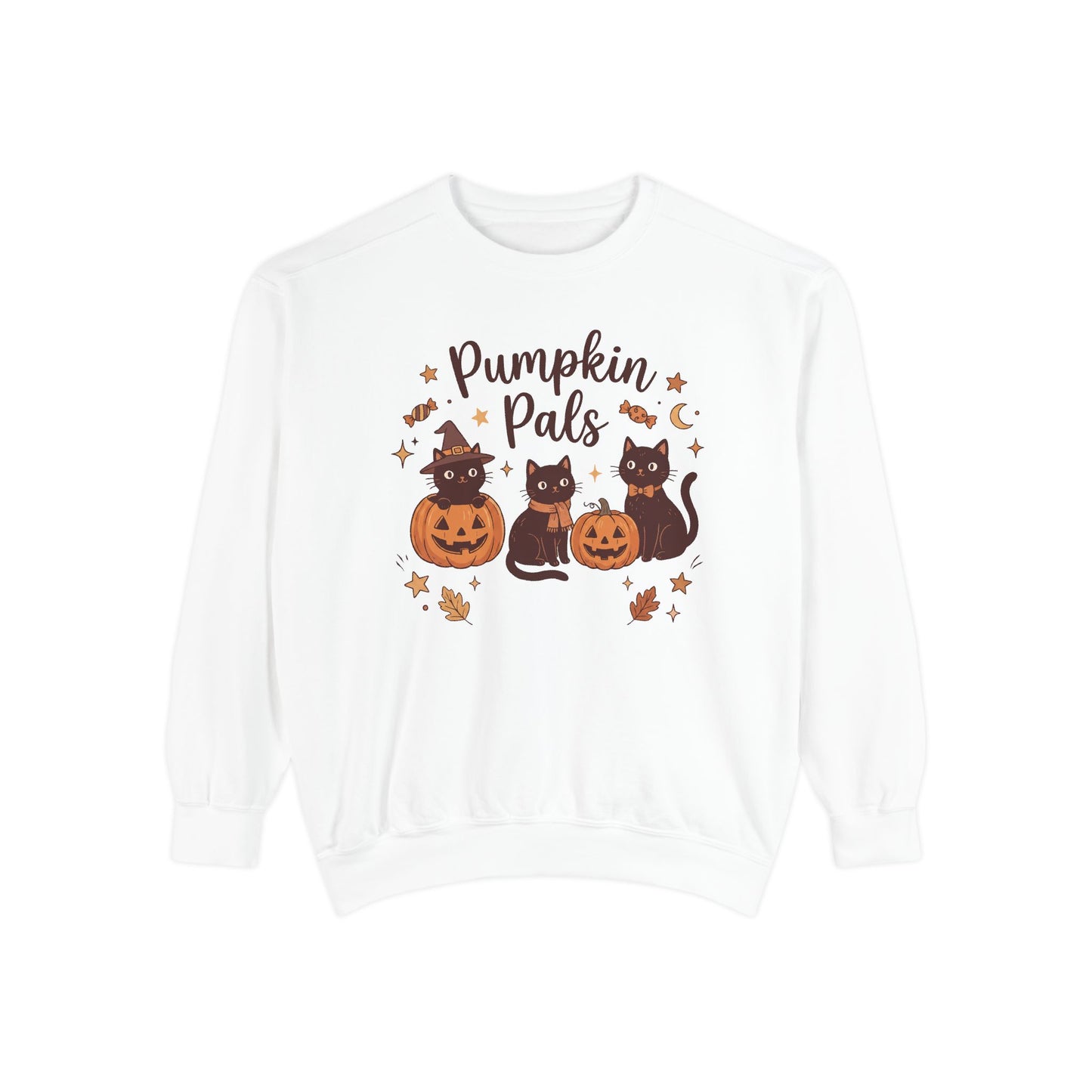 Pumpkin Pals: Halloween Black Cat Sweatshirt