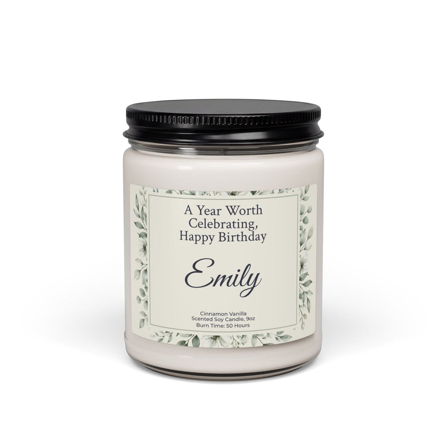 Personalized Name Birthday Soy Wax Candle | by JuzForHue