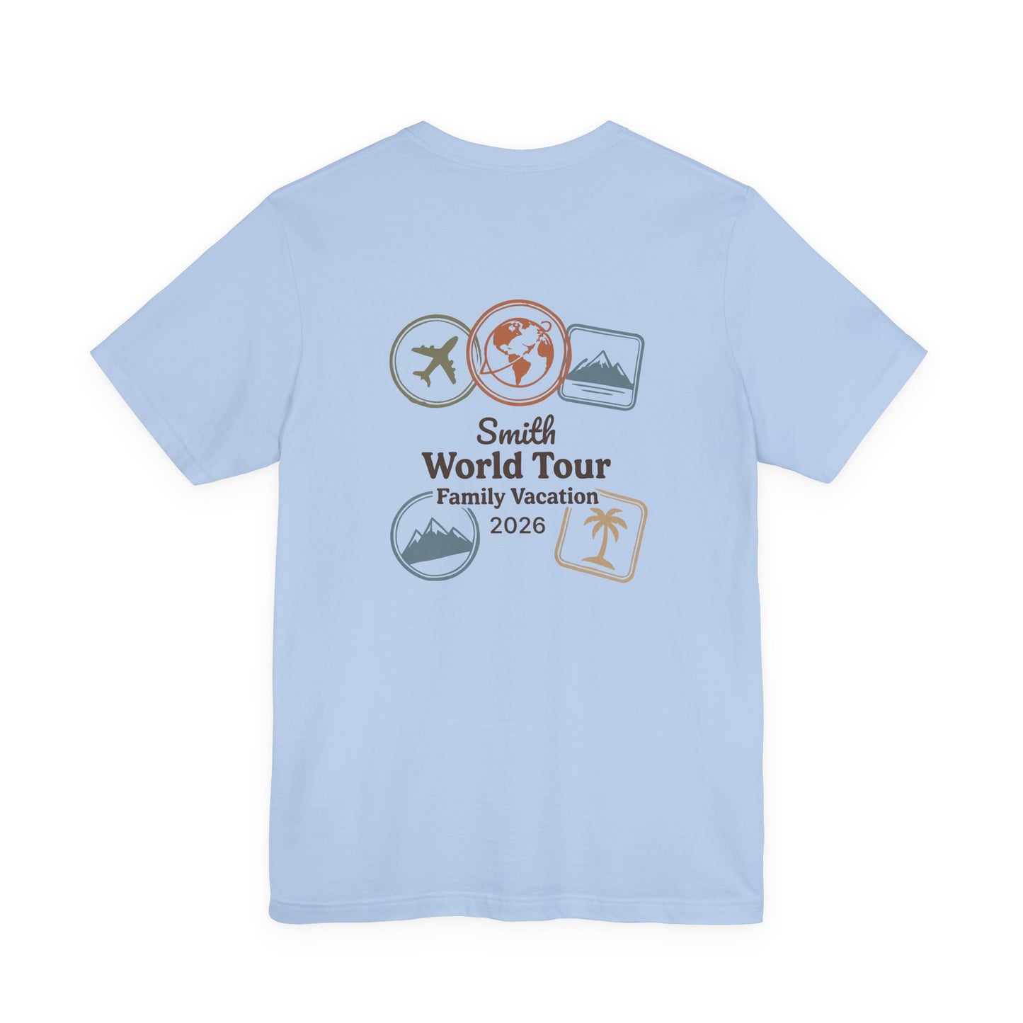 Family World Tour: Personalized Adult Travel Shirt | by JuzForHue