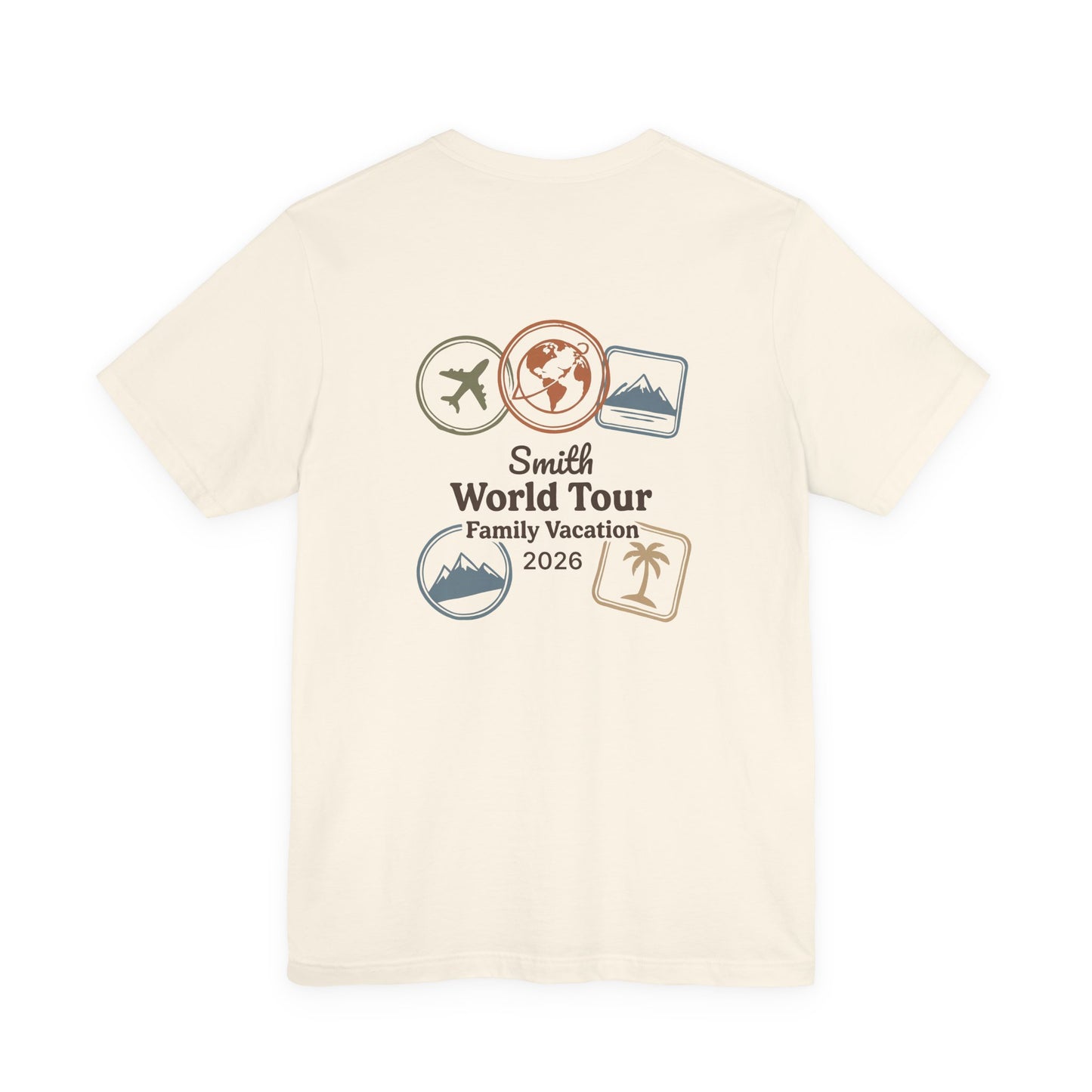 Family World Tour: Personalized Adult Travel Shirt | by JuzForHue